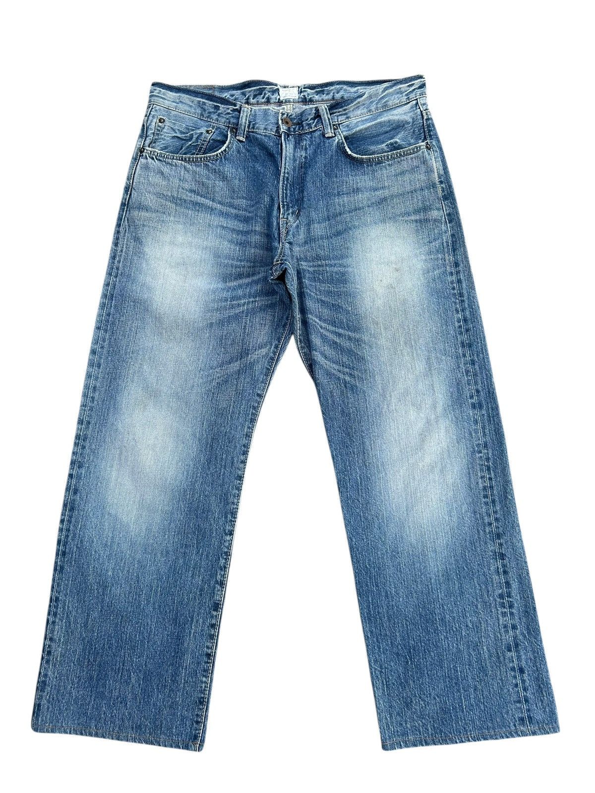 Edwin VINTAGE EDWIN 505Z SELVEDGE DISTRESSED DENIM JEANS Size US 36 / EU 52 - 2 Thumbnail