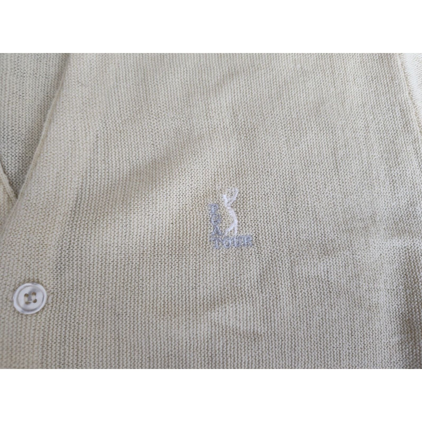 PGA Tour VINTAGE PGA TOUR Men's Sweater Cardigan L Ivory Knit Button Up 80s 90s USA Made Size US L / EU 52-54 / 3 - 5 Thumbnail