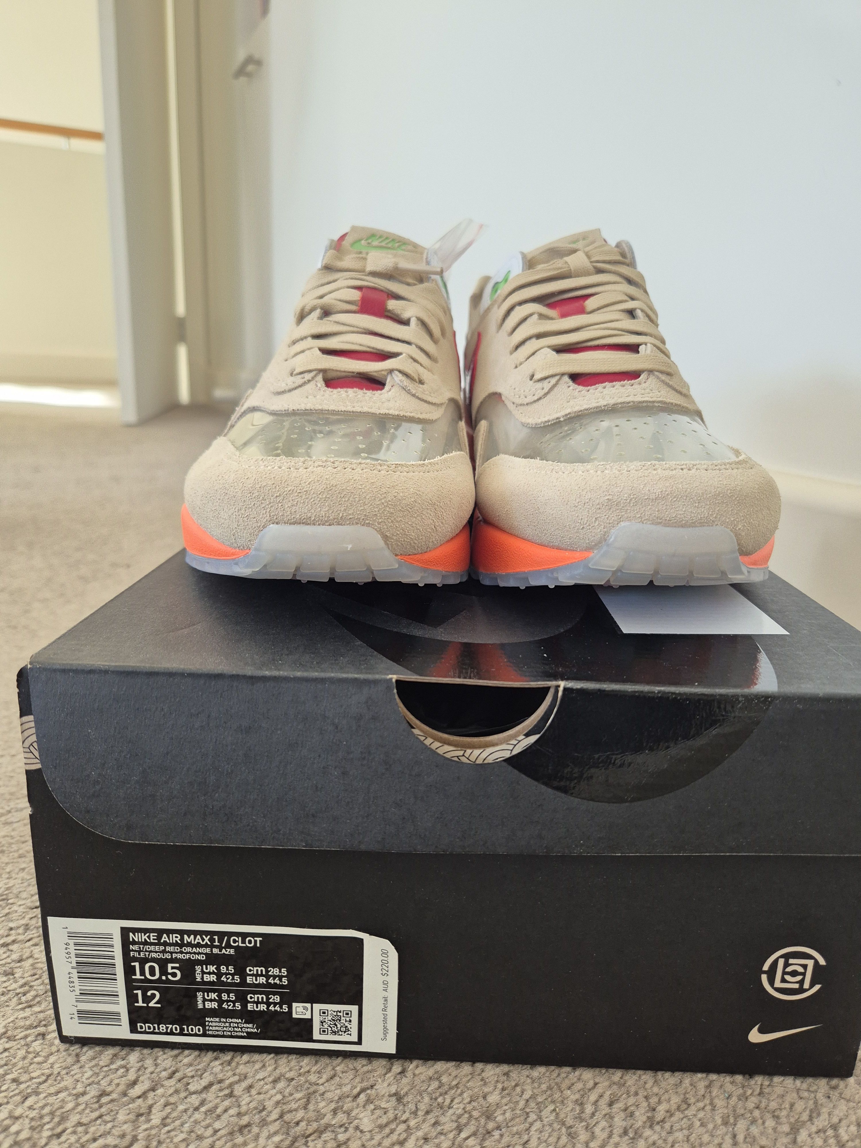 CLOT Nike Air Max 1 Clot Size US 10.5 / EU 43-44 - 2 Thumbnail