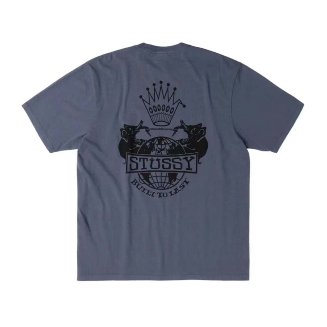 Stussy Built to Last Tee Faded Navy Size US M / EU 48-50 / 2 - 1 Thumbnail