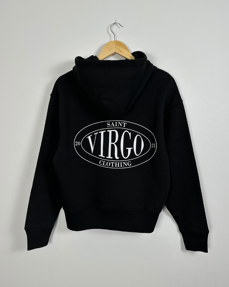 Saint Virgo Crest Team Organic Hoodie - Black - Size Medium