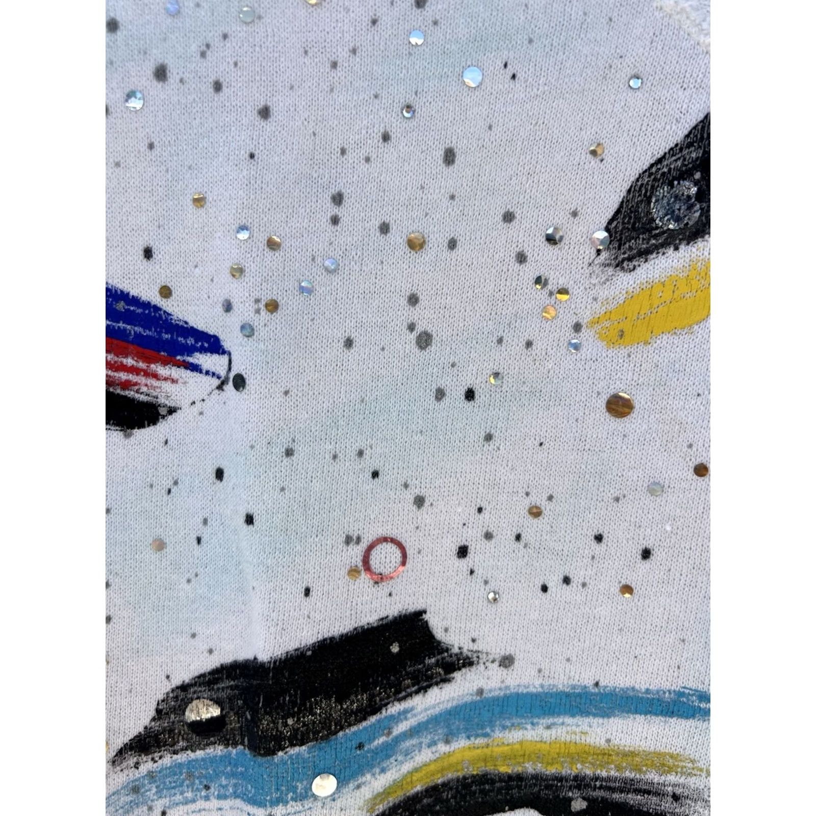 Vintage VINTAGE Air Dreams Shirt Unisex Adults One Size White Cotton Blend Crew Neck Pullover 80s Art Raglan Sweatshirt Abstract Paint Splatter Wearable Art Size US M / EU 48-50 / 2 - 3 Thumbnail