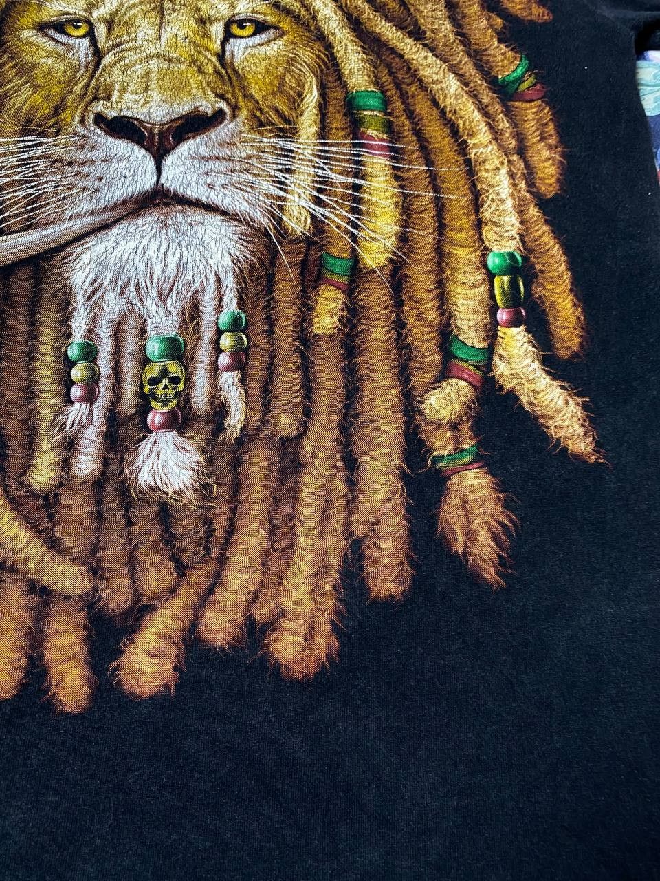 Rap Tees × Vintage Vintage lion Bob Marley Rastafarian t shirt black Size US M / EU 48-50 / 2 - 13 Thumbnail