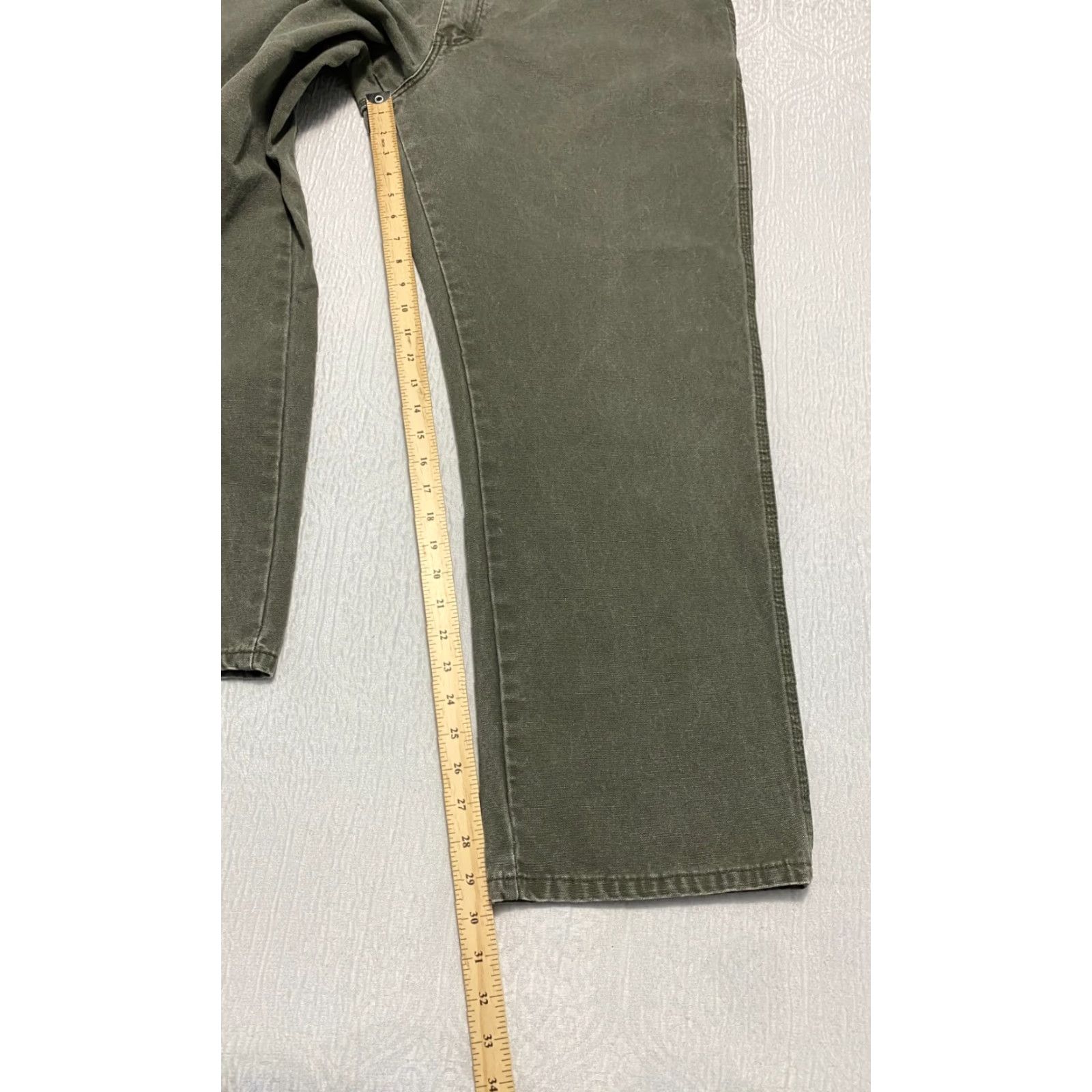 Dickies Dickies Carpenter Duck Pants Men’s 40×30 Rinsed Moss Green Heavyweight Relaxed Workwear Straight 40 Inseam Jeans? Size US 40 / EU 56 - 5 Thumbnail