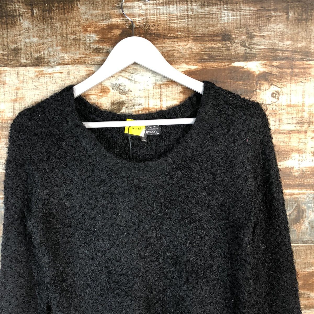 Japanese Brand DL Almost Famous Black Mohair Knitwear #C430 Size M / US 6-8 / IT 42-44 - 4 Thumbnail
