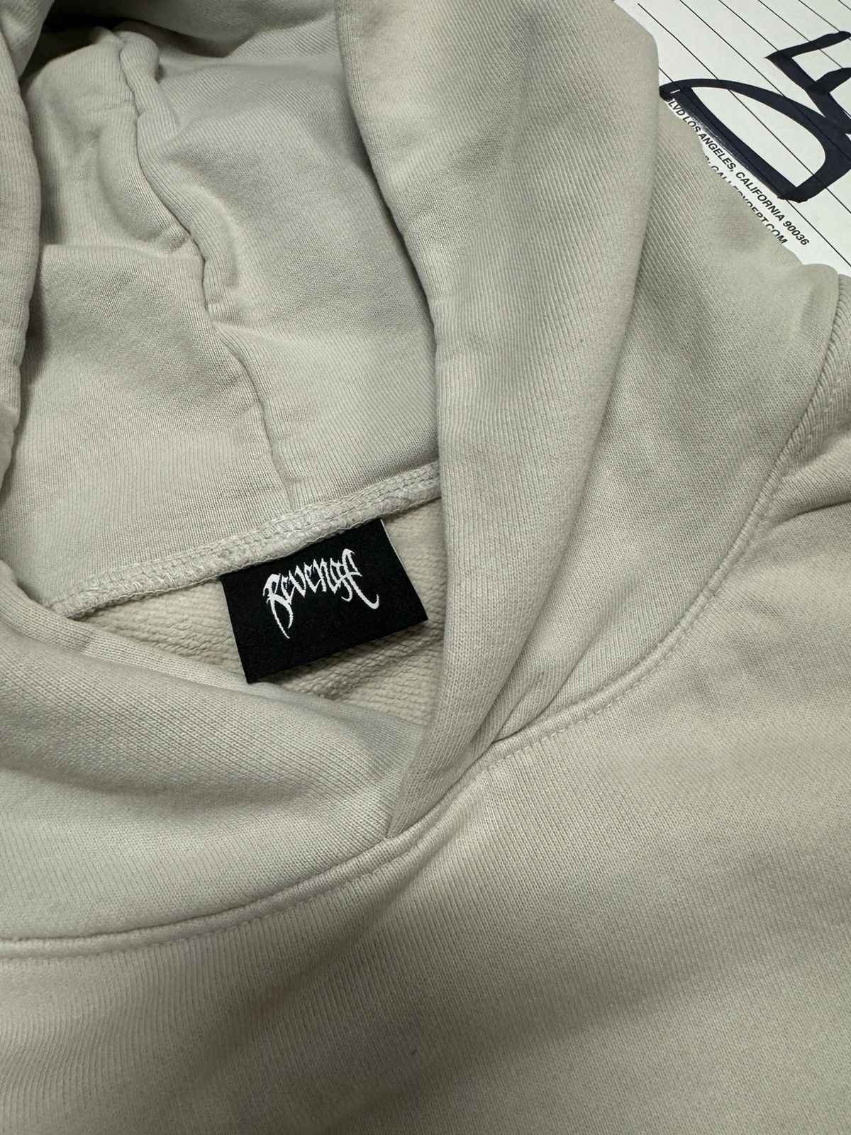 Revenge Revenge Black Embroidered Basic Hoodie Cement Size US L / EU 52-54 / 3 - 7 Thumbnail