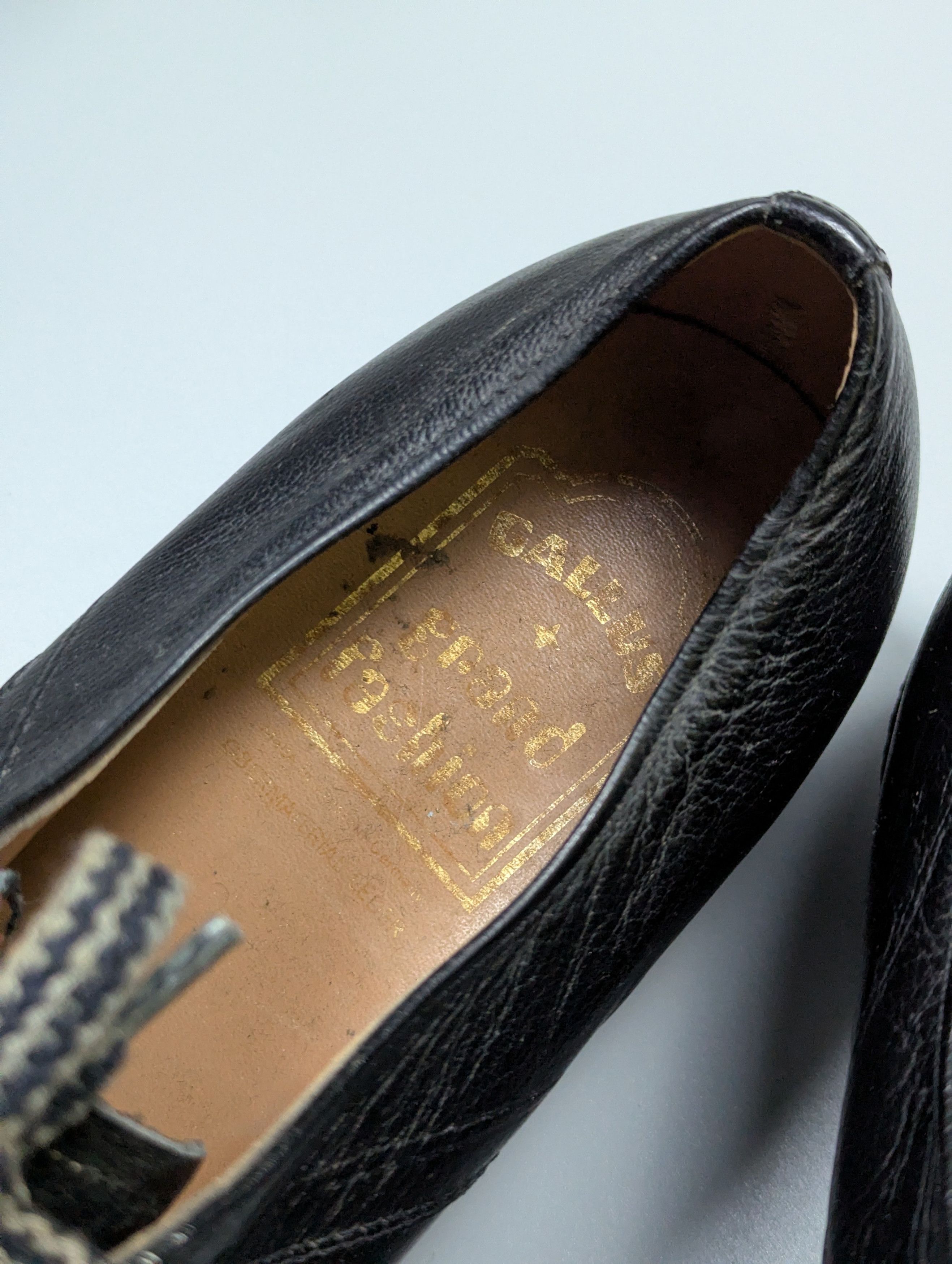 Vintage Vintage Gallus 70s 80s Black Leather Chunky Wide Toe Shoes Size US 9 / EU 42 - 20 Thumbnail