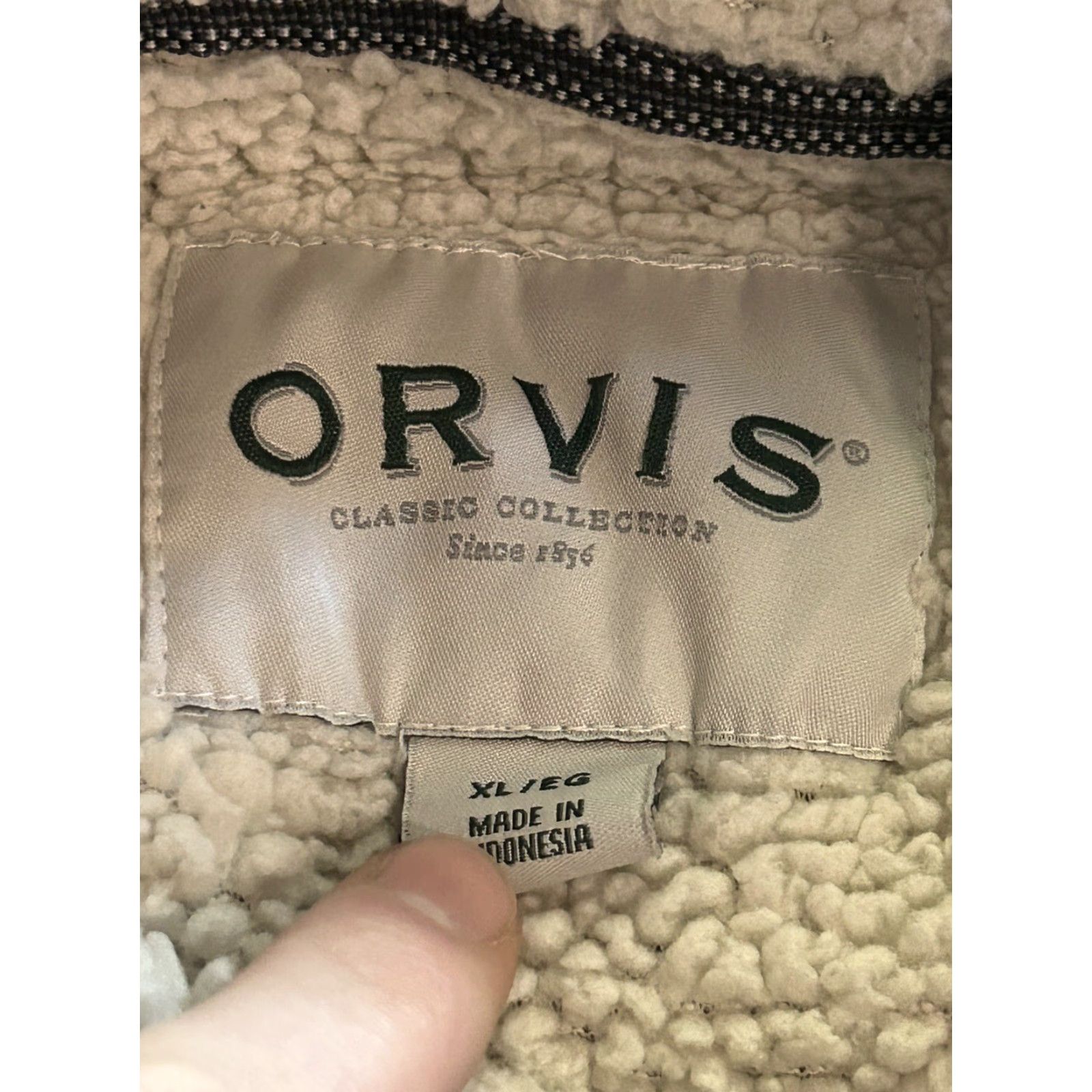 Orvis Orvis Pullover Mens Gray 1/4 Zip Sherpa Lined Mock Neck Pockets size XL Size US XL / EU 56 / 4 - 4 Thumbnail