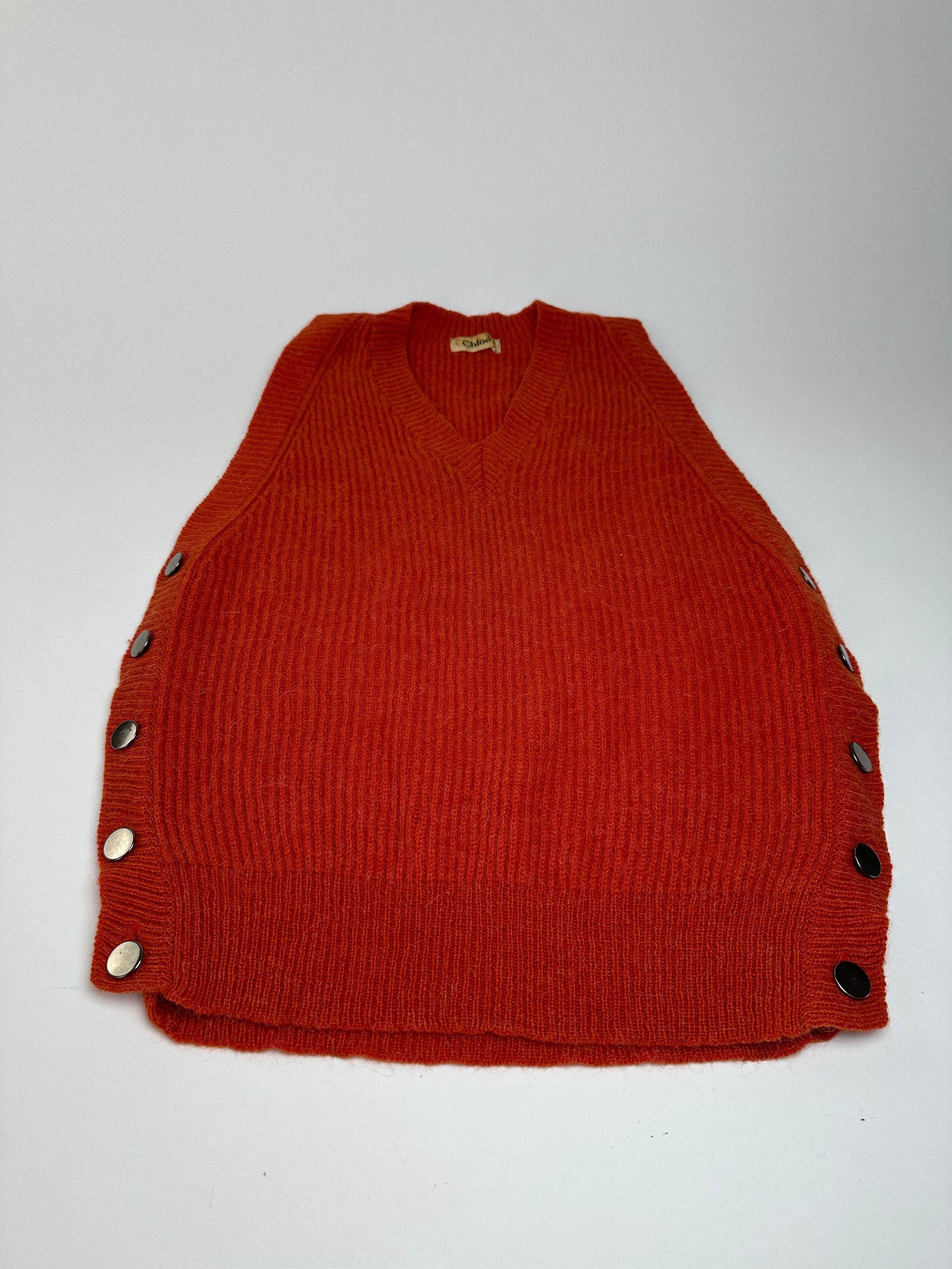 Chloe Vintage Wool Sweater Vest Vibrant Size L / US 10 / IT 46 - 1 Thumbnail