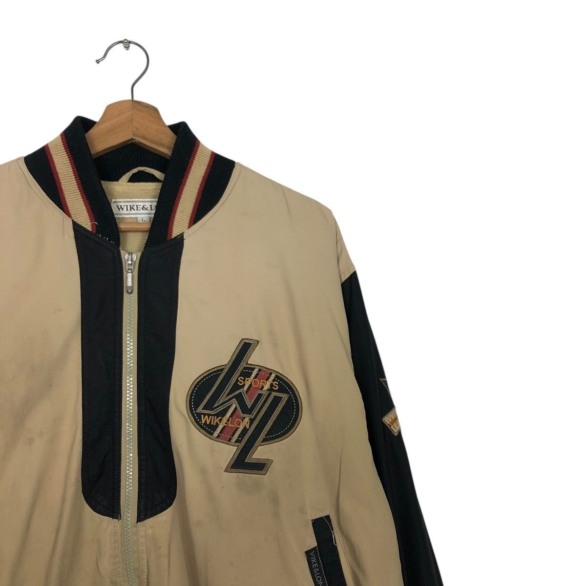 Japanese Brand 🔥VINTAGE BOMBER JACKET WIKE & LON BIG LOGO ISSEY MIYAKE Size US L / EU 52-54 / 3 - 8 Thumbnail