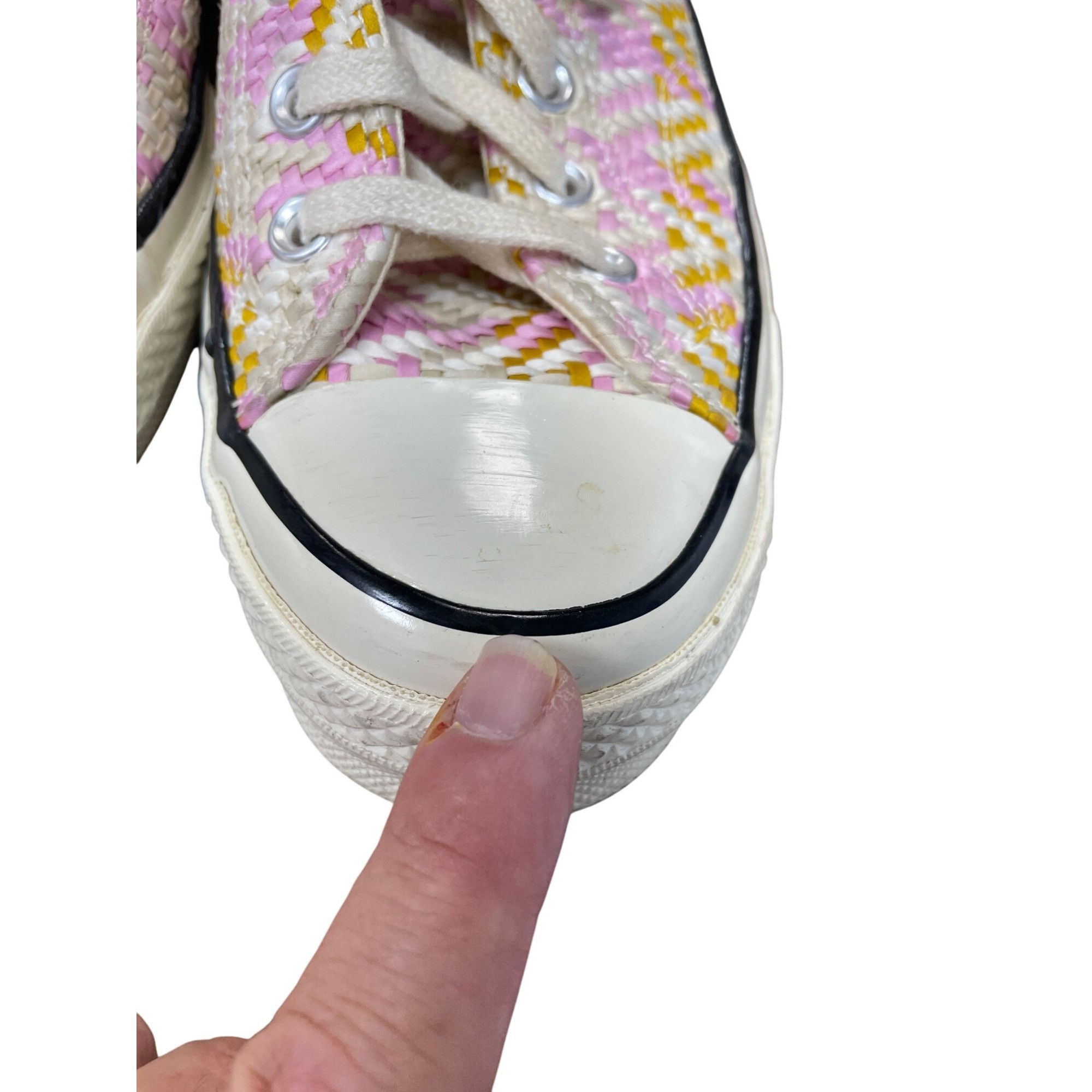 Converse Converse Chuck Taylor All Star Woven High Pink yellow mens 9 Size US 9 / EU 42 - 13 Thumbnail