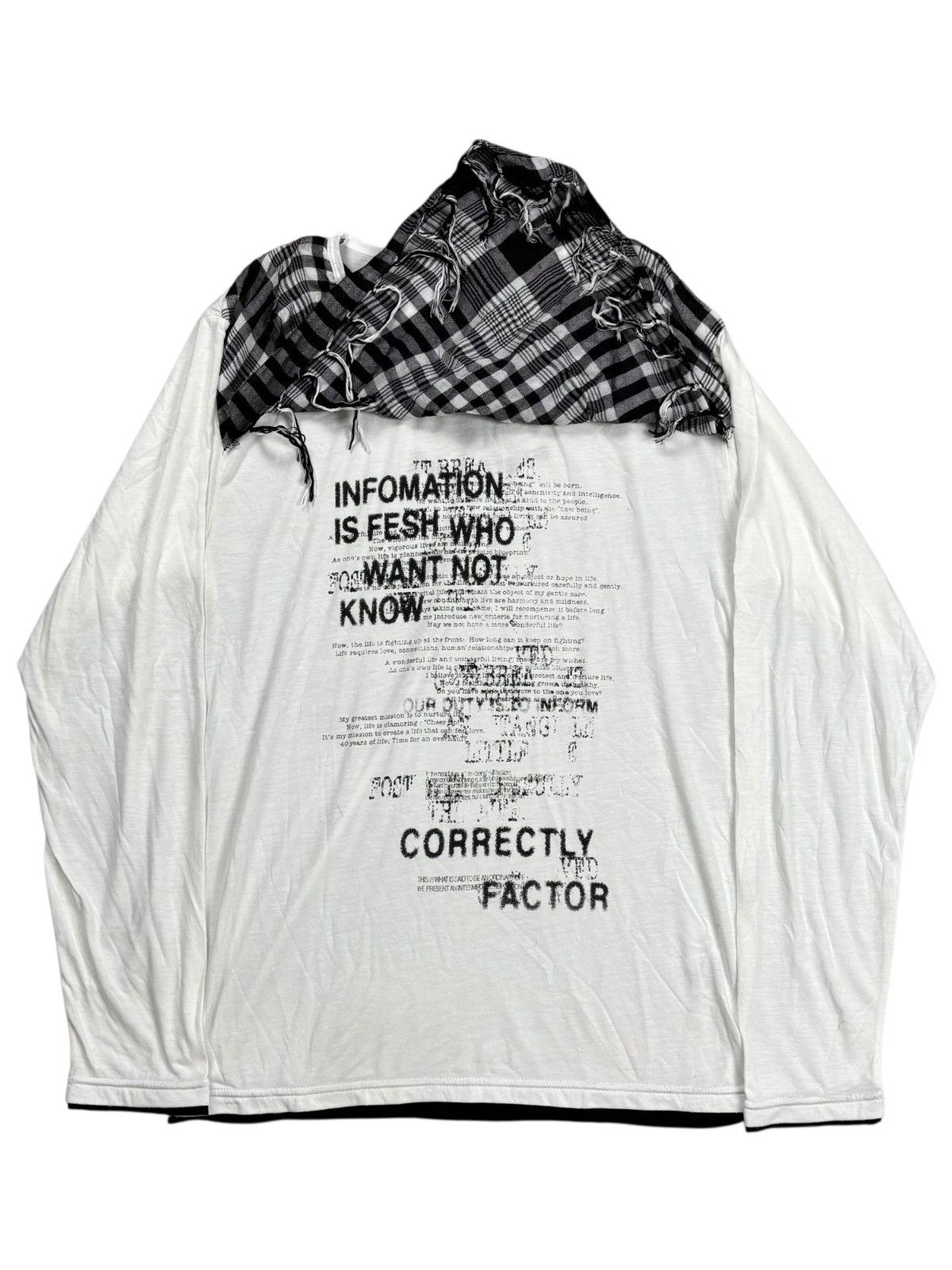 Hysteric Glamour 2000s Sorridere - Keffiyeh Shemagh Layered LS Size US M / EU 48-50 / 2 - 4 Thumbnail