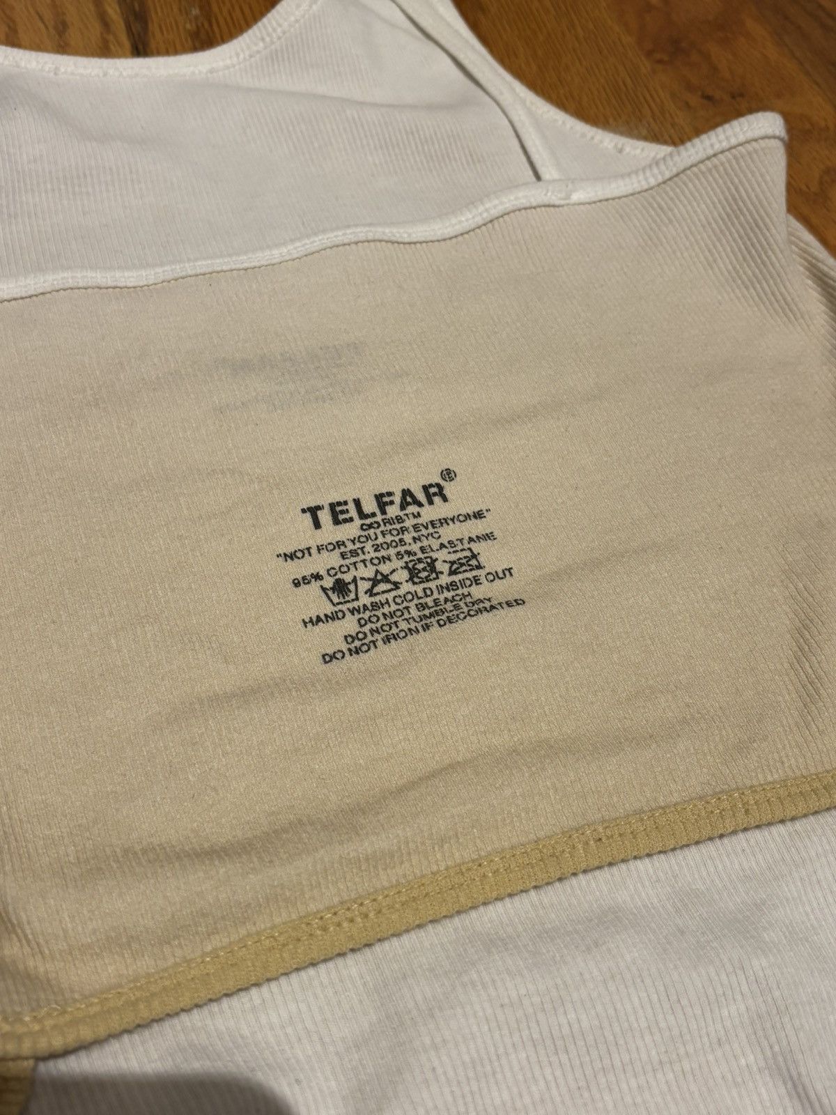 Telfar TELFAR UNISEX white/cream ombre infinity halter tank top Size XS / US 0-2 / IT 36-38 - 5 Thumbnail