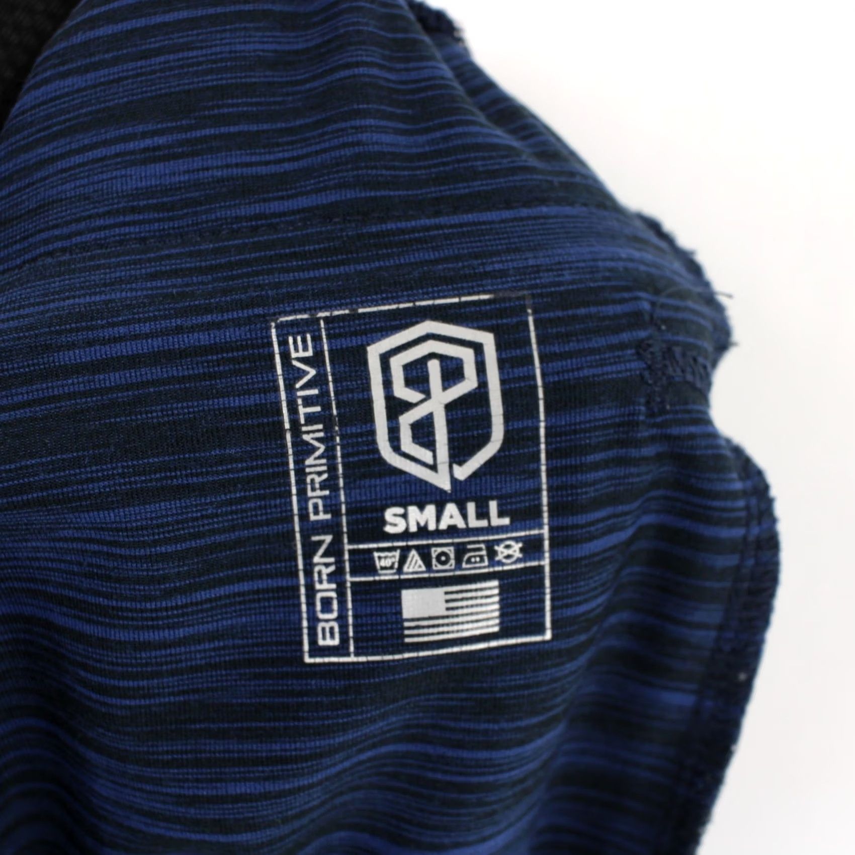 Born Born Primitive Training Shorts Mens S Blue Heather Drawstring Elastic Waist Size US 29 - 6 Thumbnail