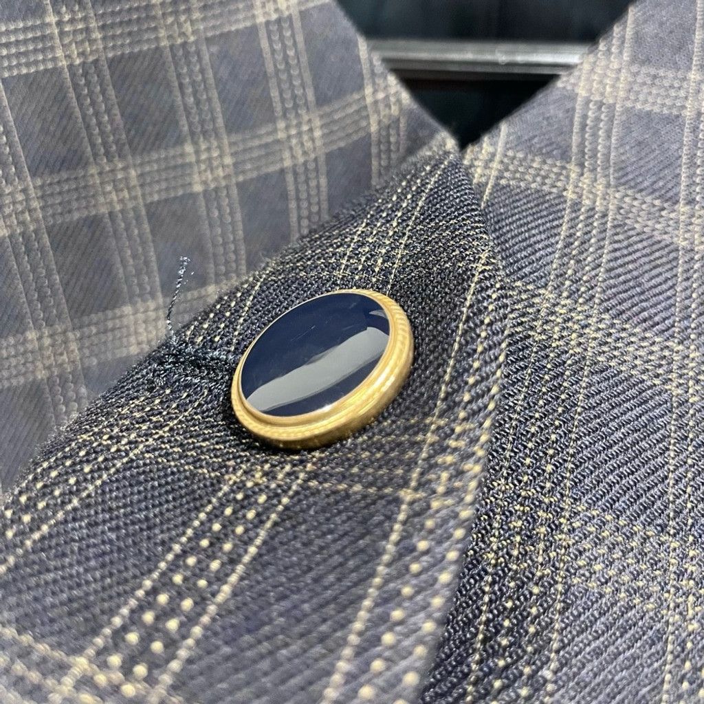 Vintage Vintage 100% Wool Navy Plaid Tailored Short Jacket US S Size S / US 4 / IT 40 - 7 Thumbnail