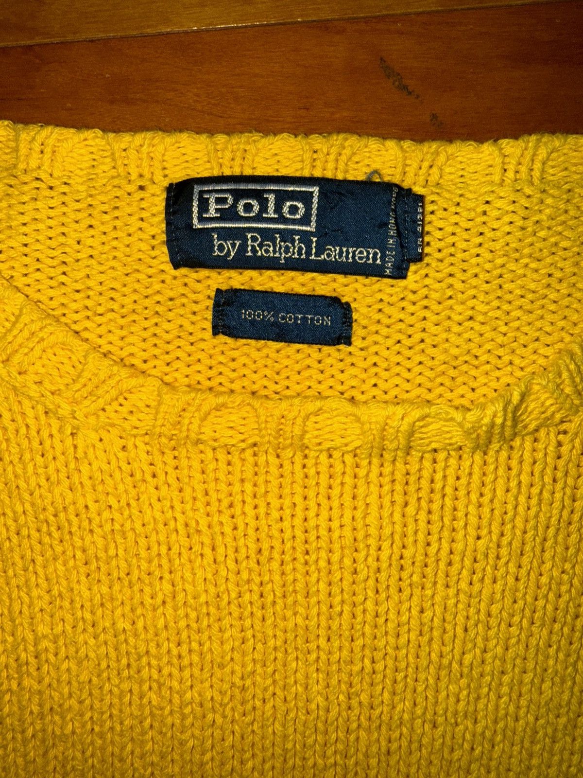 Polo Ralph Lauren POLO YELLOW KNIT SWEATER Size US L / EU 52-54 / 3 - 3 Thumbnail