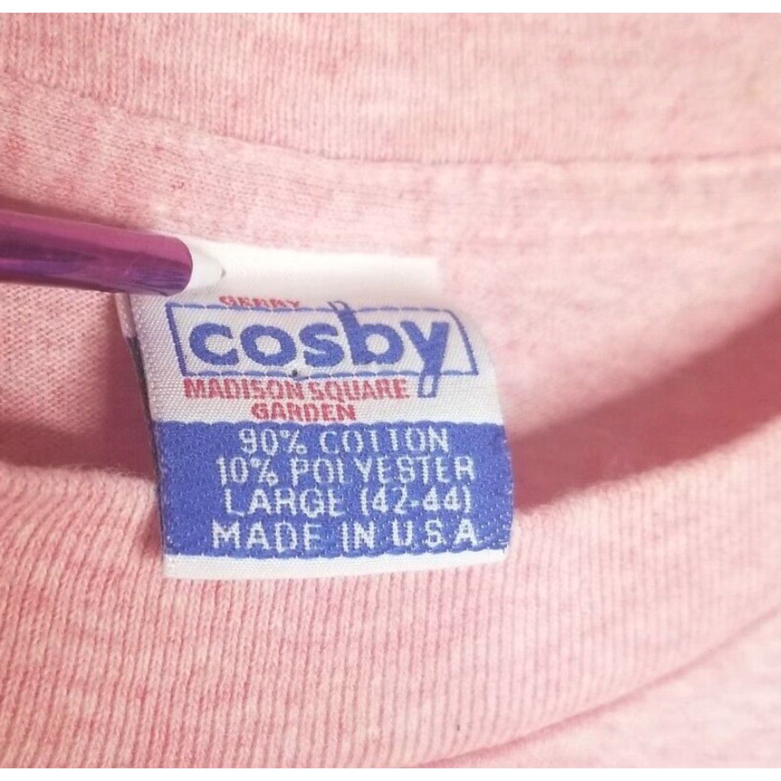 Vintage VTG 80s Mens L T Shirt Winter Haven FL Travel Souvenir USA Pink Single Stitch Graphic Print Short Sleeve Crew Neck Cotton Shirt Men Size US L / EU 52-54 / 3 - 4 Thumbnail