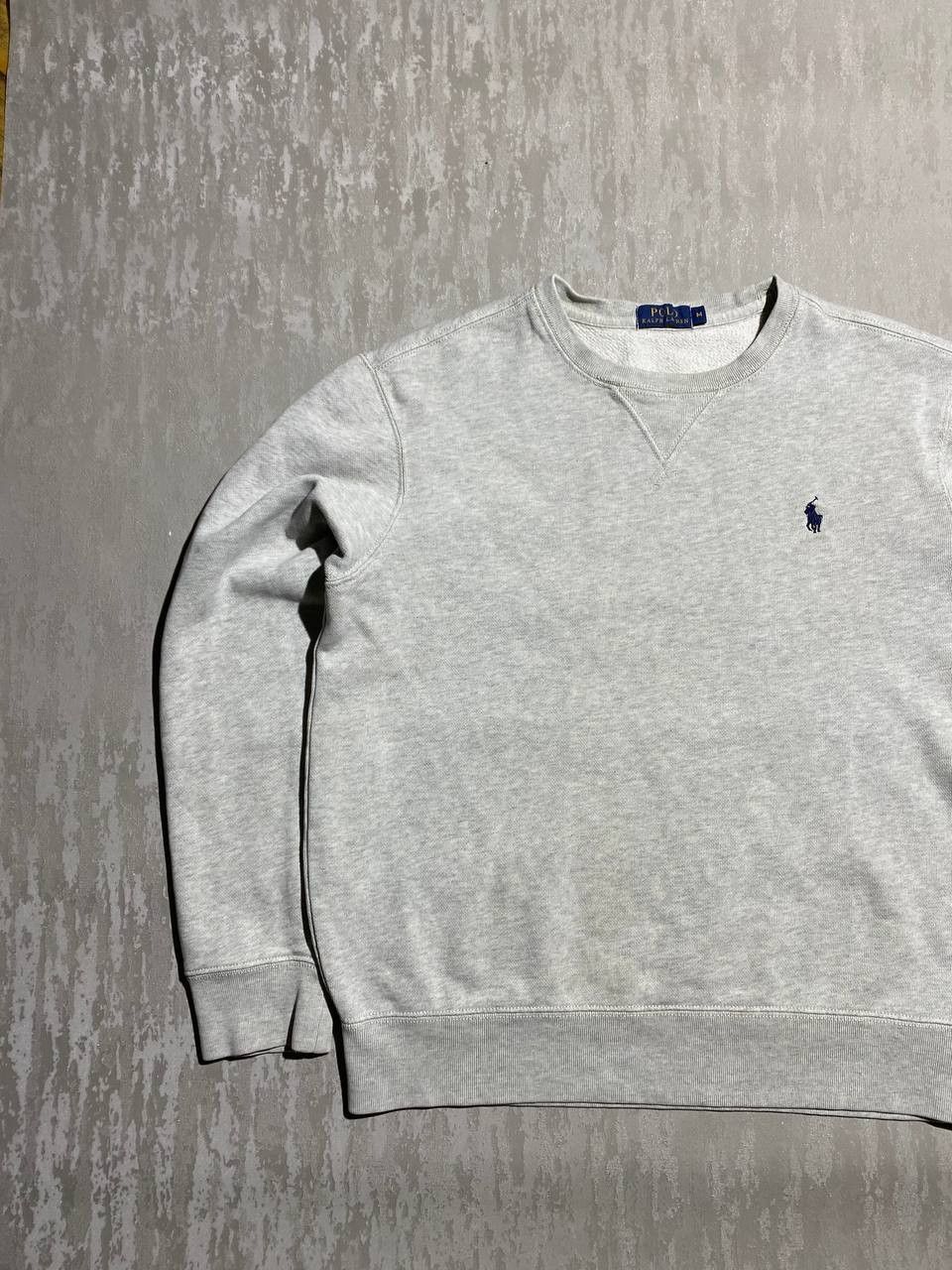 Polo Ralph Lauren × Vintage Mens Polo Ralph Lauren Grey Sweatshirt Crew Neck Small Logo Size US M / EU 48-50 / 2 - 2 Thumbnail