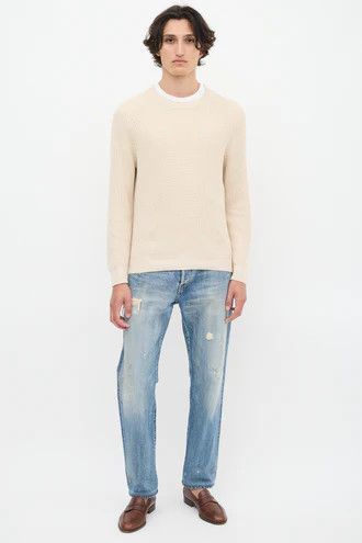Brunello Cucinelli o1y0526 Crewneck Sweater in Beige Size US M / EU 48-50 / 2 - 5 Thumbnail