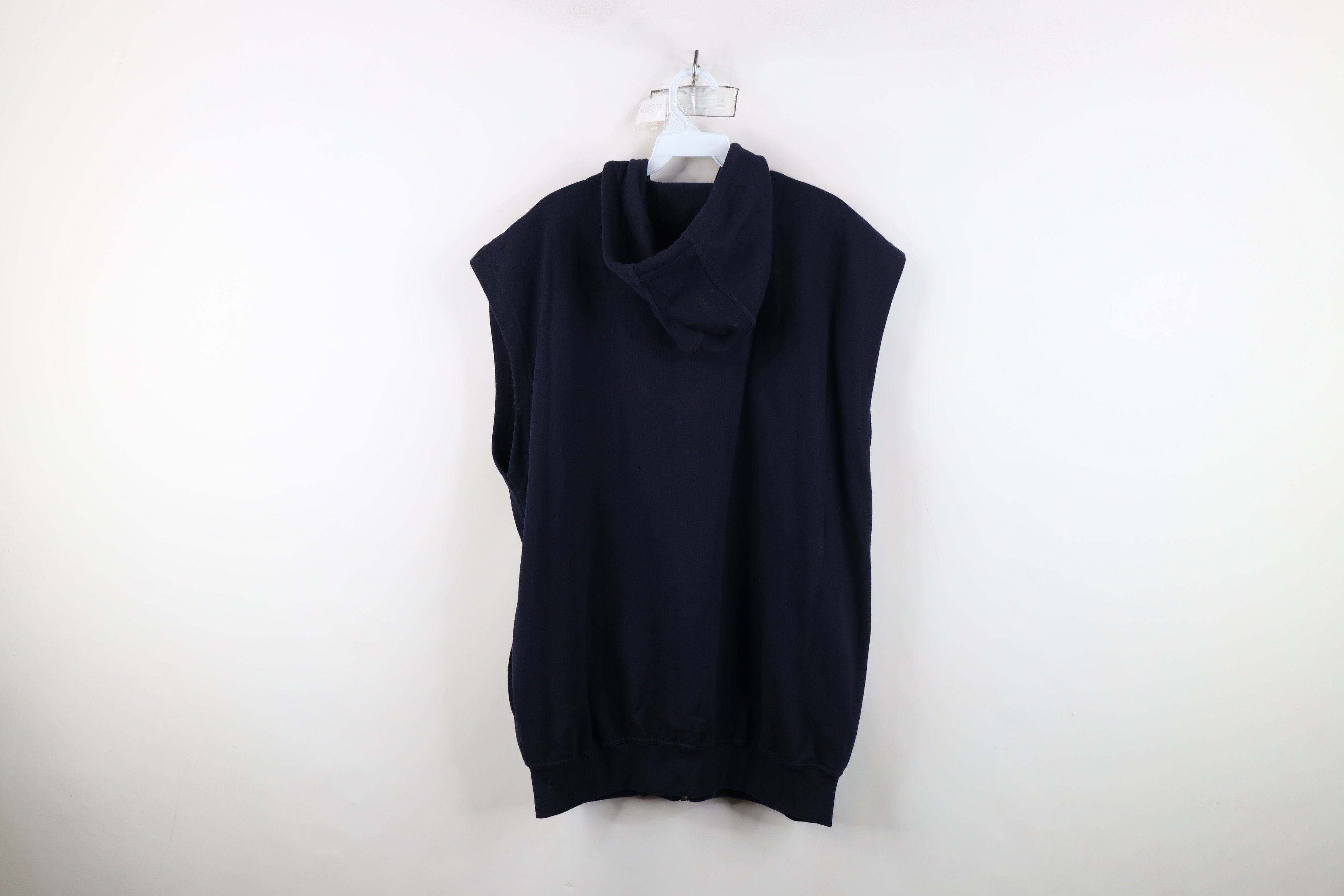 Dickies Vintage 90s Dickies Spell Sleeveless Hoodie Sweatshirt Blue Size US L / EU 52-54 / 3 - 11 Thumbnail