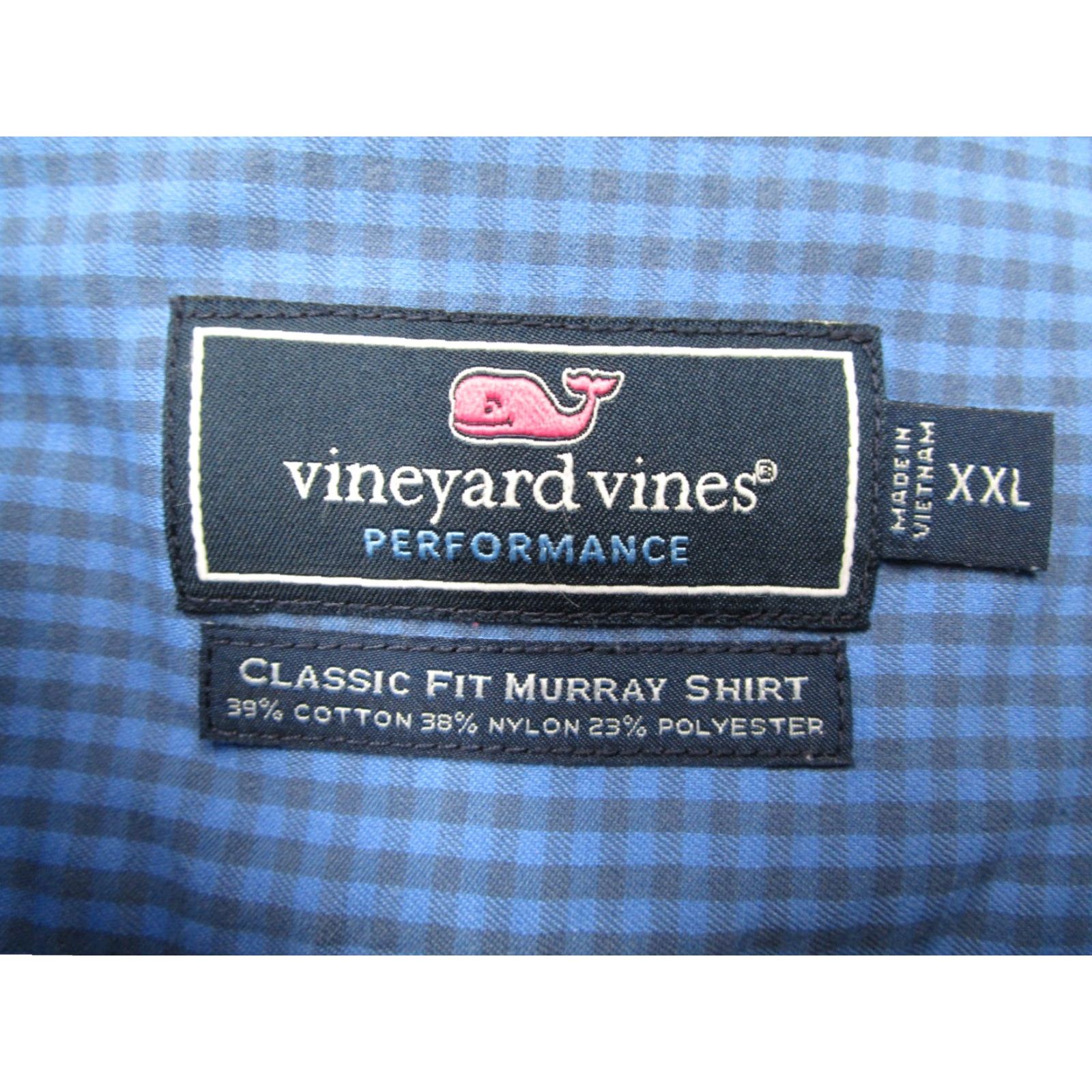 Vineyard Vines VINEYARD VINES Murray Shirt Mens 2XL Blue Check Button-Up Casual Work Performance Slimming Classic Size US XXL / EU 58 / 5 - 3 Thumbnail