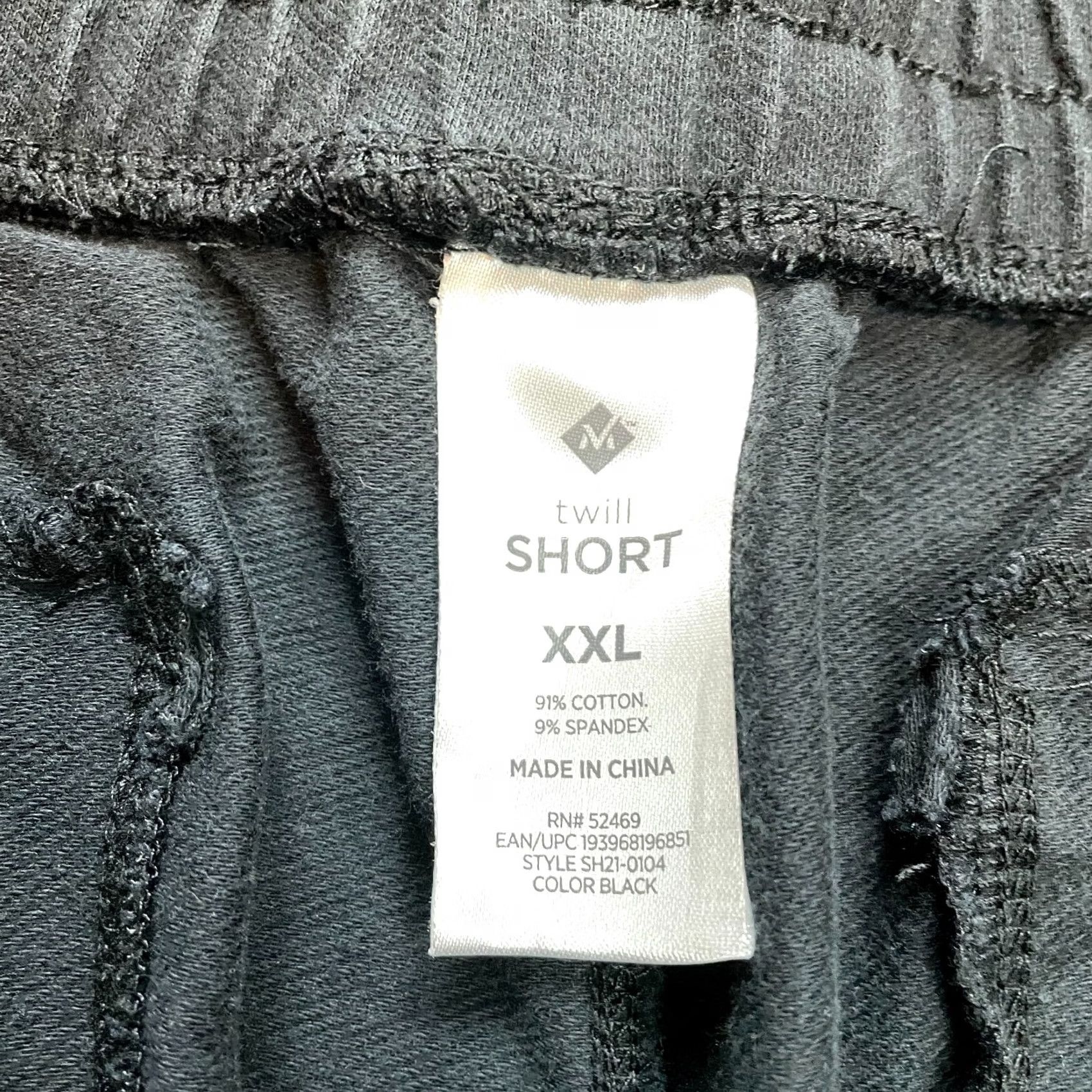 Vintage Unbranded Twill Shorts Womens XXl Black Sweat Zip Pockets Stretch Drawstring 4" Size 26" / US 2 / IT 38 - 7 Thumbnail