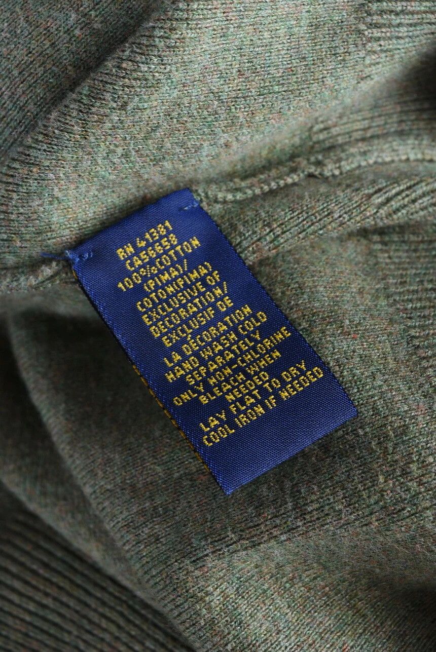 Polo Ralph Lauren Polo Ralph Lauren V-Neck Knit Sweater Green Heather Size US L / EU 52-54 / 3 - 4 Thumbnail