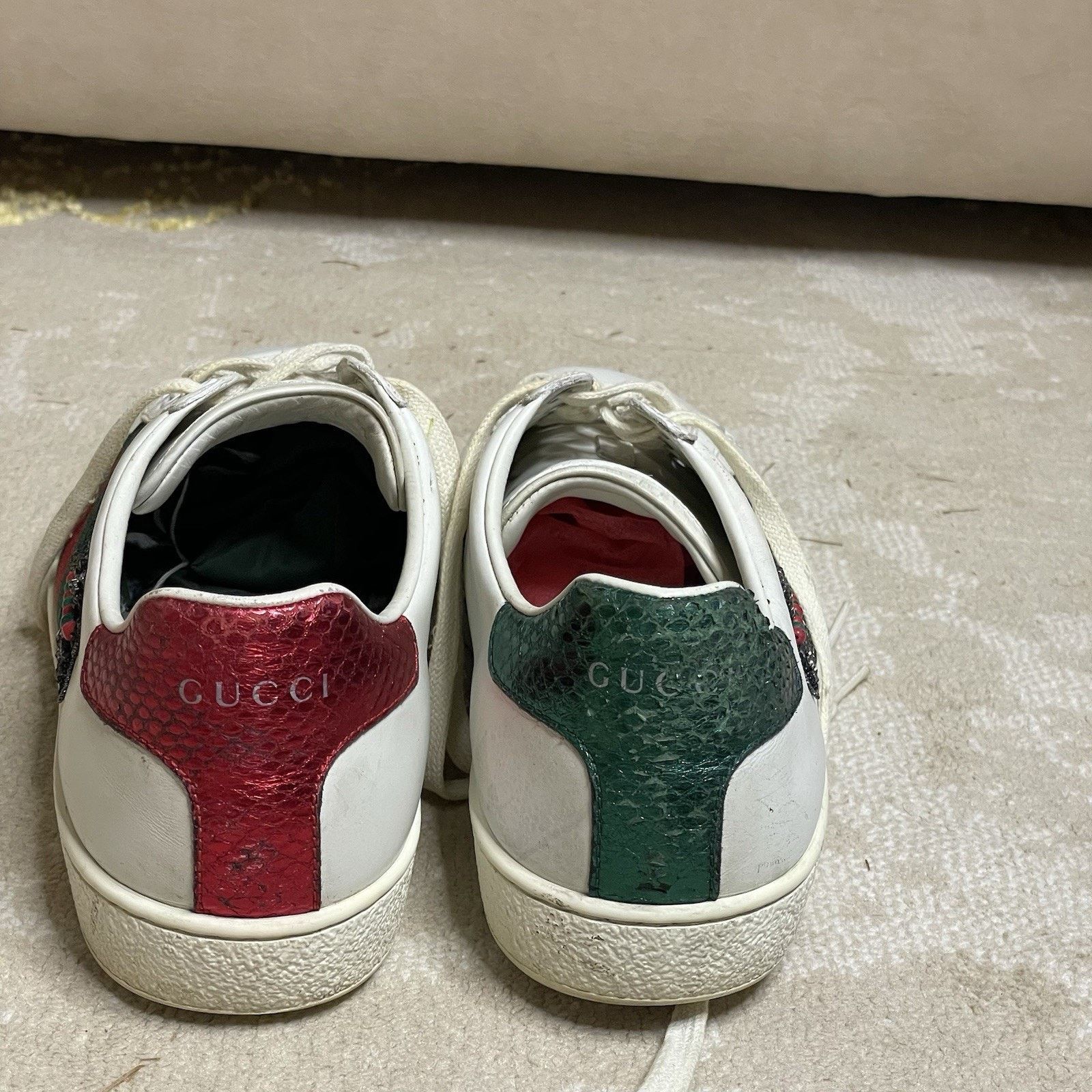Gucci Gucci Ace Sneakers Low-Top Trainers shoes leather Arrow Size US 10 / IT 40 - 11 Thumbnail