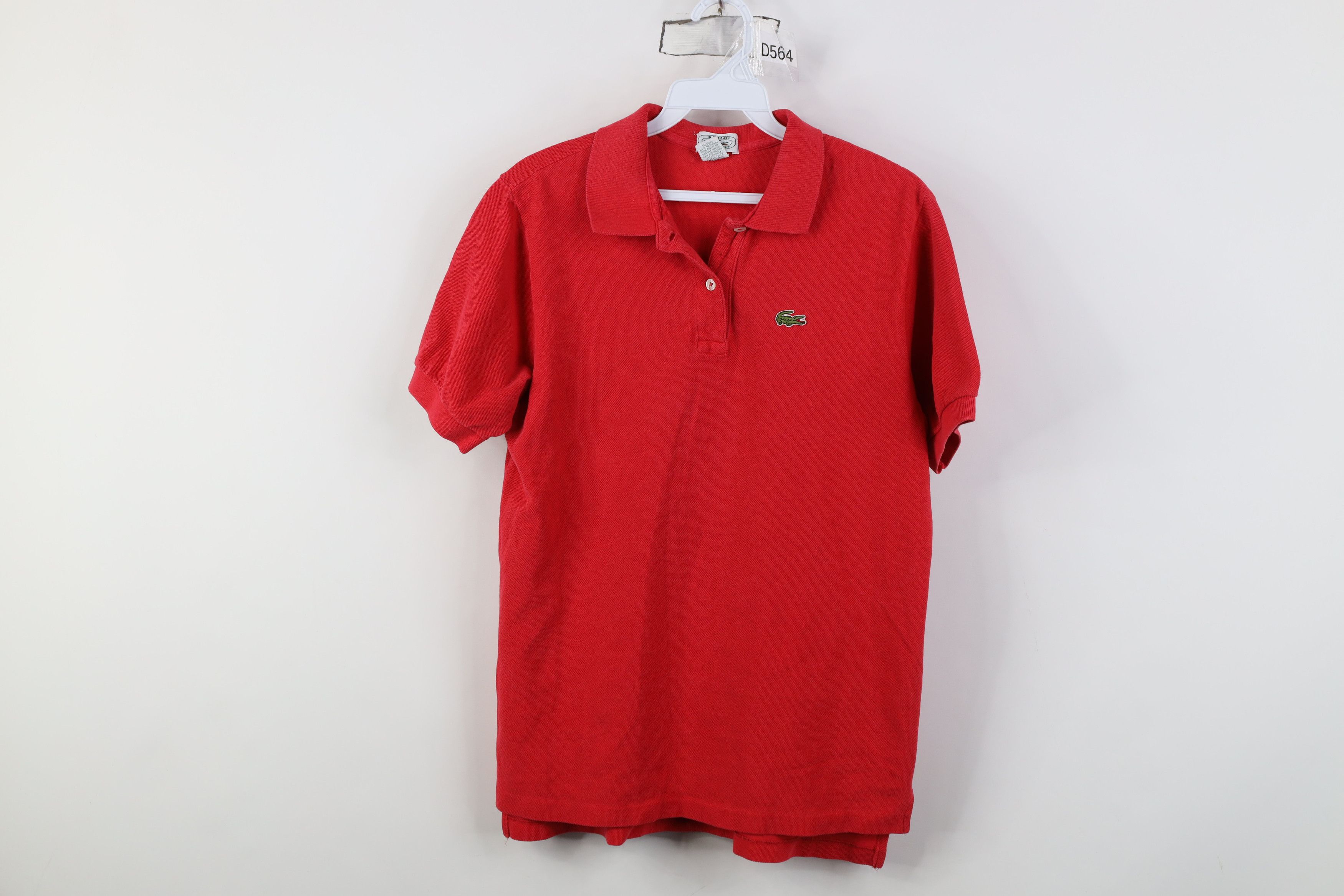 Lacoste Vintage 80s Izod Lacoste Logo Collared Golf Polo Shirt Red Size M / US 6-8 / IT 42-44 - 1 Thumbnail