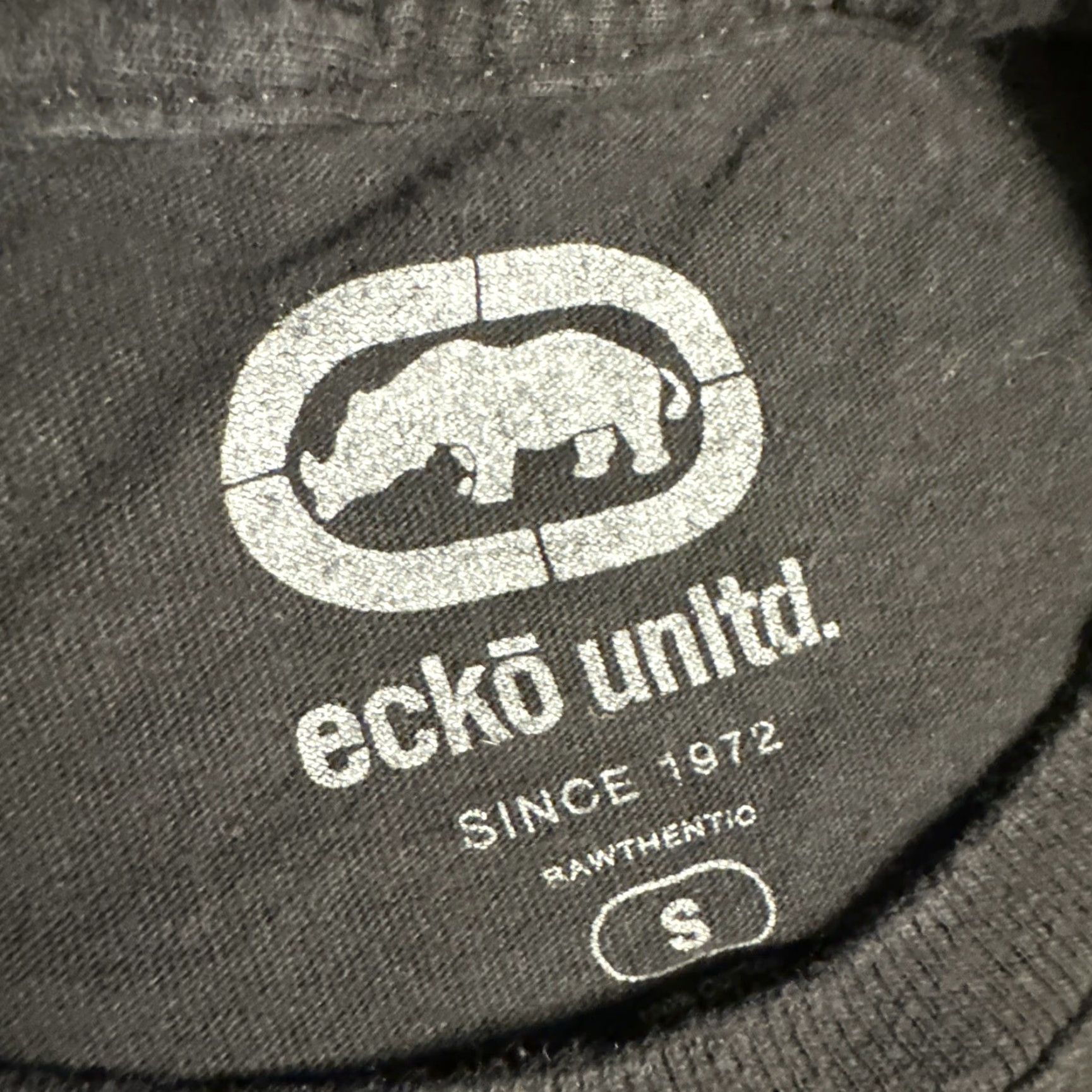Ecko Unltd. VINTAGE Ecko Unltd. T-Shirt Rhino Double-Sided Black Small Unisex Adults Gothic 90s Skater Cyber Goth Mens Womens Size US S / EU 44-46 / 1 - 6 Thumbnail