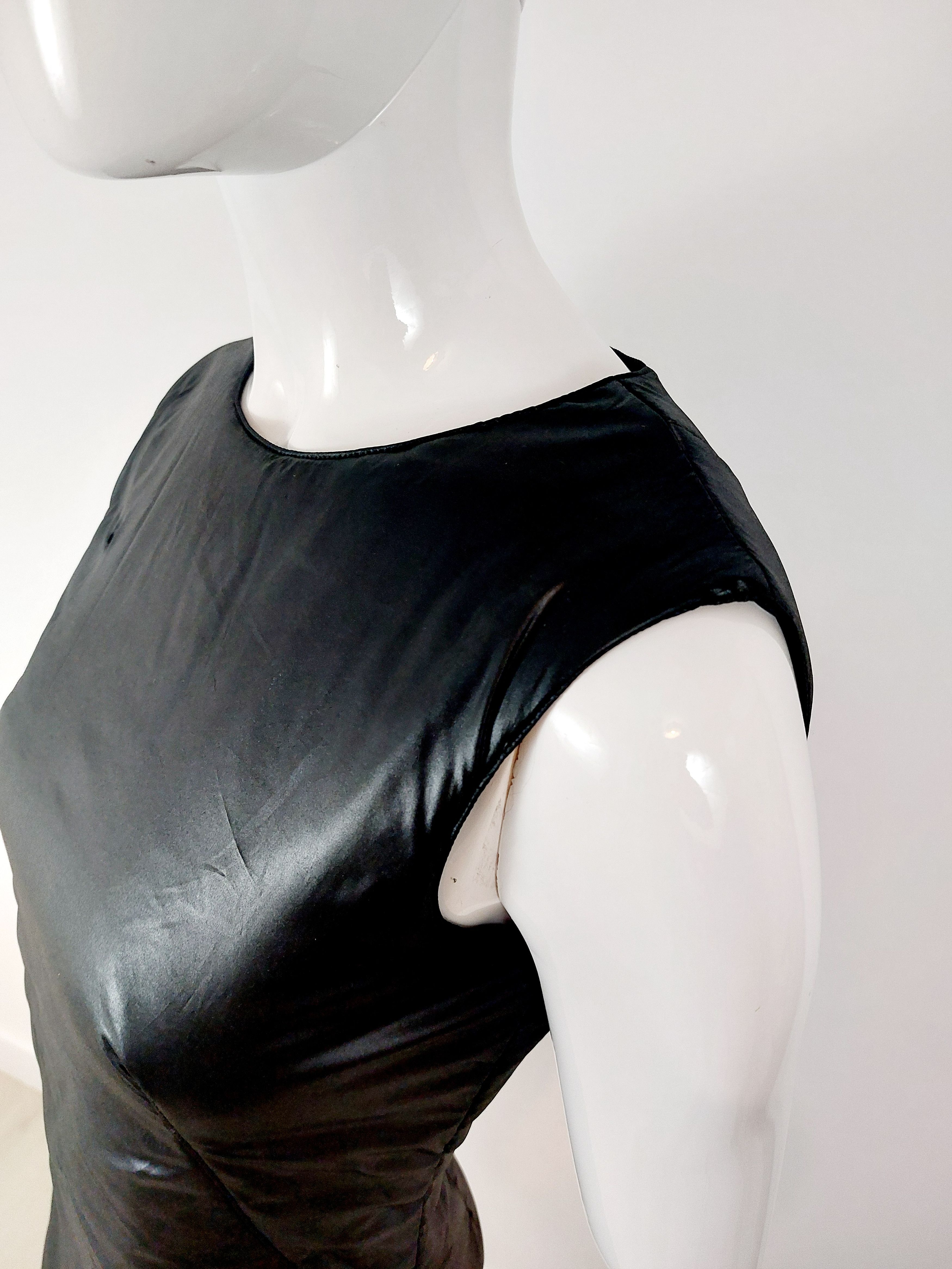 Paco Rabanne Paco Rabanne Padded Black Sheath Futuristic Dress Size XS / US 0-2 / IT 36-38 - 7 Thumbnail