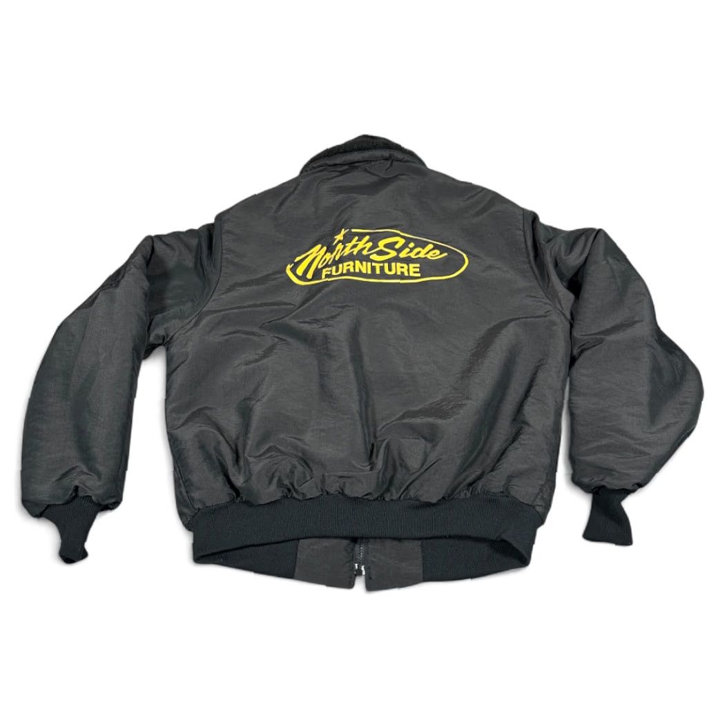 Vintage VINTAGE King Louie Jacket Bomber Adult LARGE Black Sherpa Fur Collar USA 80s Jacket Size US L / EU 52-54 / 3 - 3 Thumbnail
