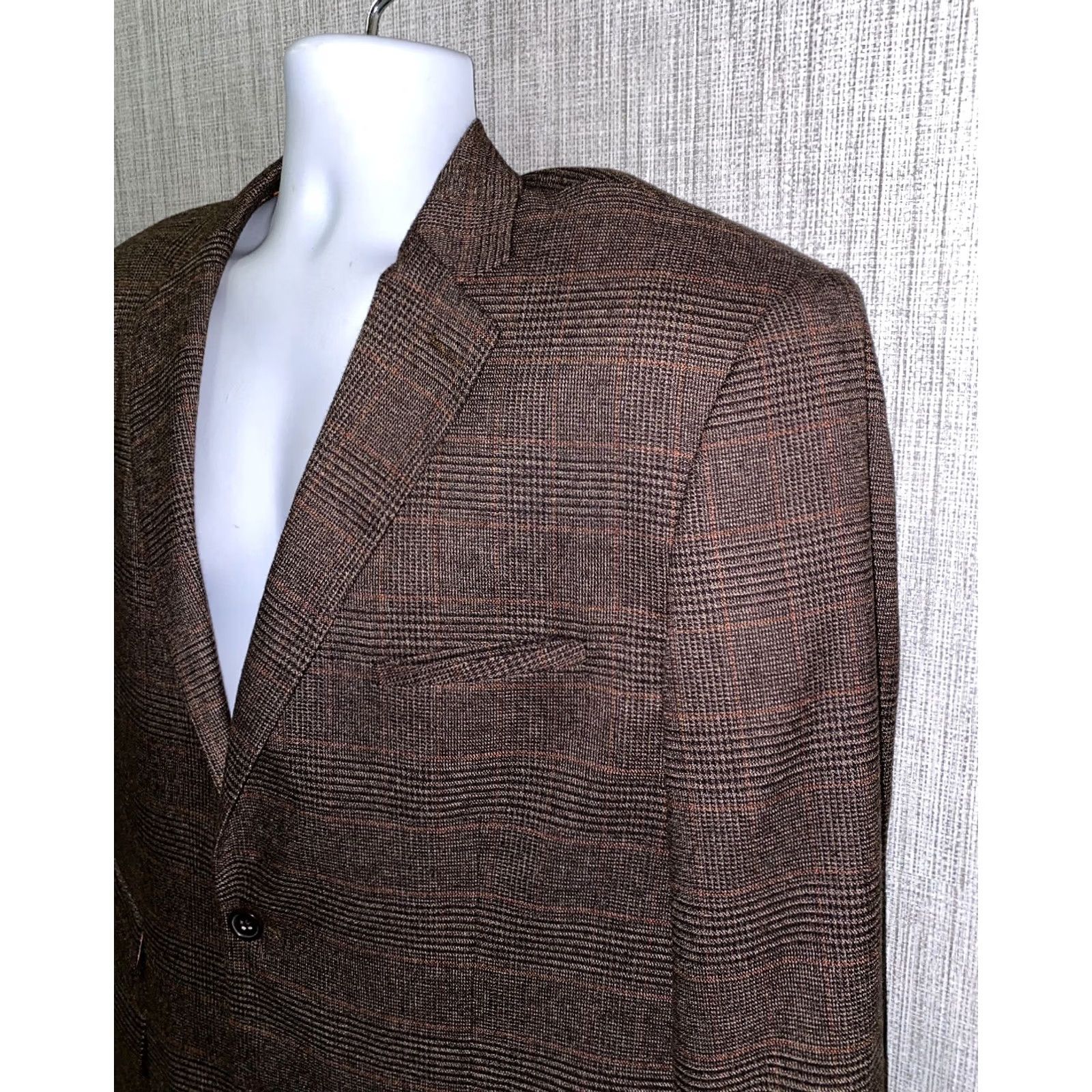 Marcs Marc Darcy London Sport Coat Mens 48R Brown Polyester/Viscose 2 Button Size US M / EU 48-50 / 2 - 3 Thumbnail