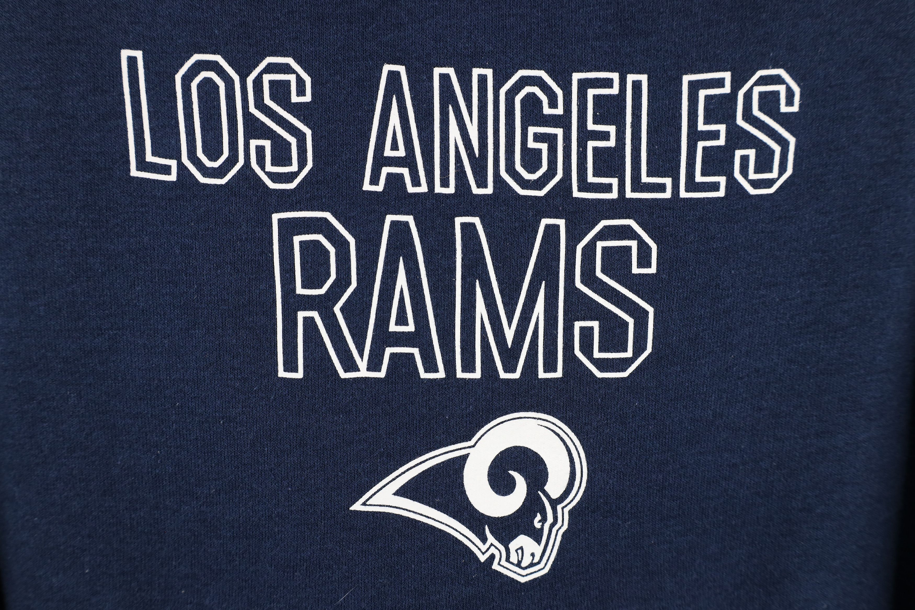 Nike × Vintage Nike Spell Out Los Angeles Rams Funnel Neck Sweatshirt Blue Size M / US 6-8 / IT 42-44 - 5 Thumbnail