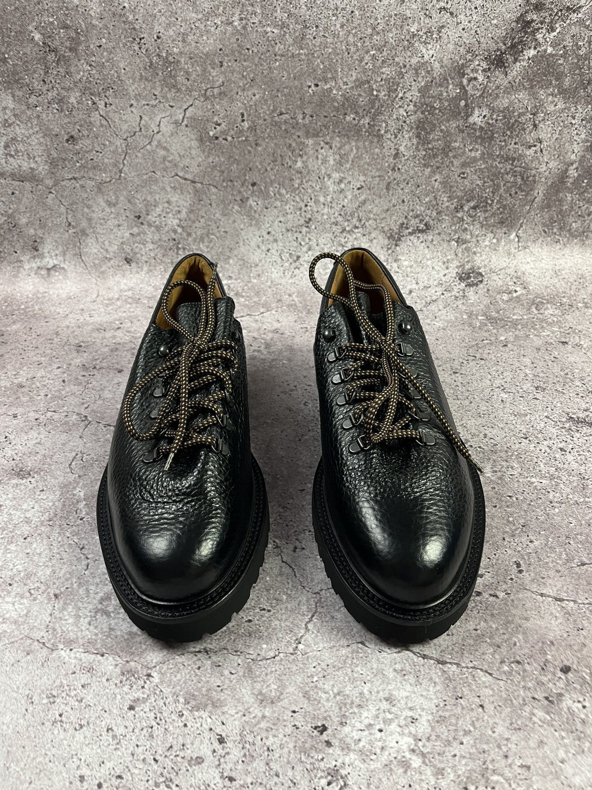 Jacques Soloviere Jacques Solovière Paris Black Leather Derby Shoes Oxfords Size US 15 / EU 48 - 2 Thumbnail