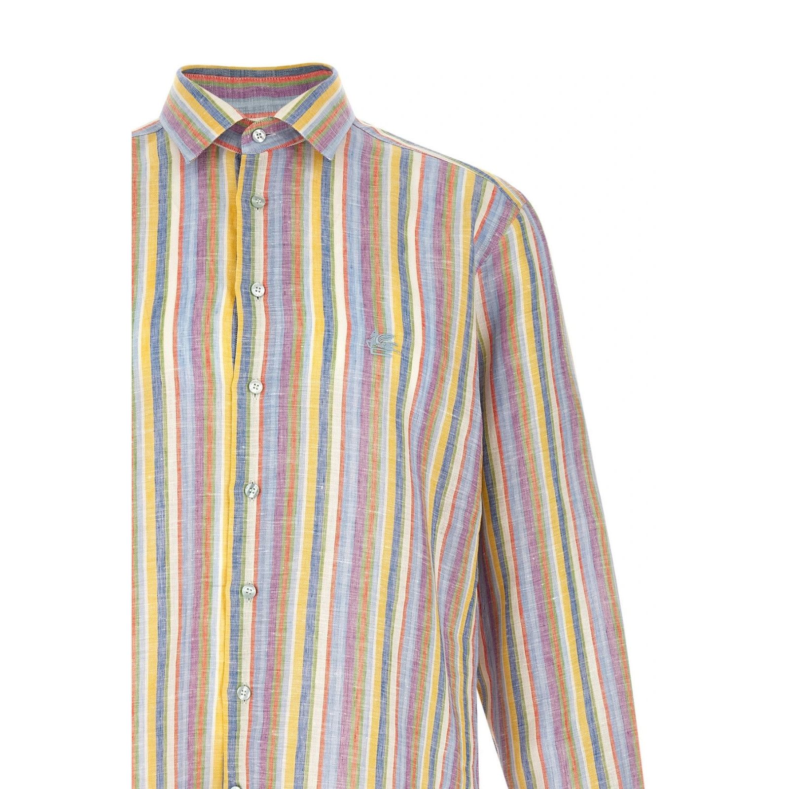 Etro ETRO Striped Multicolor Linen Shirt New And Authentic (Men's Size US XXL / EU 58 / 5 - 3 Thumbnail