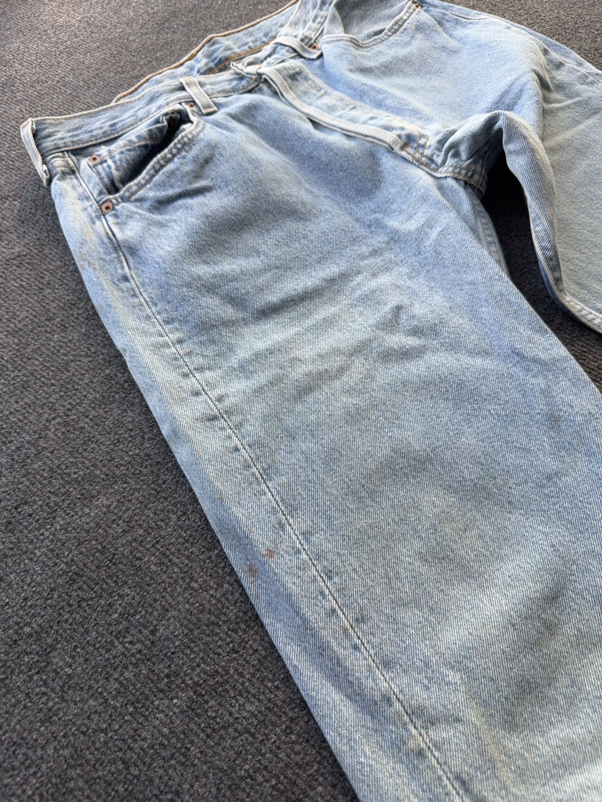 Levi's Vintage Clothing Vintage 90s Levi’s 501 Distressed Western USA Straight Jeans Size US 32 / EU 48 - 5 Thumbnail