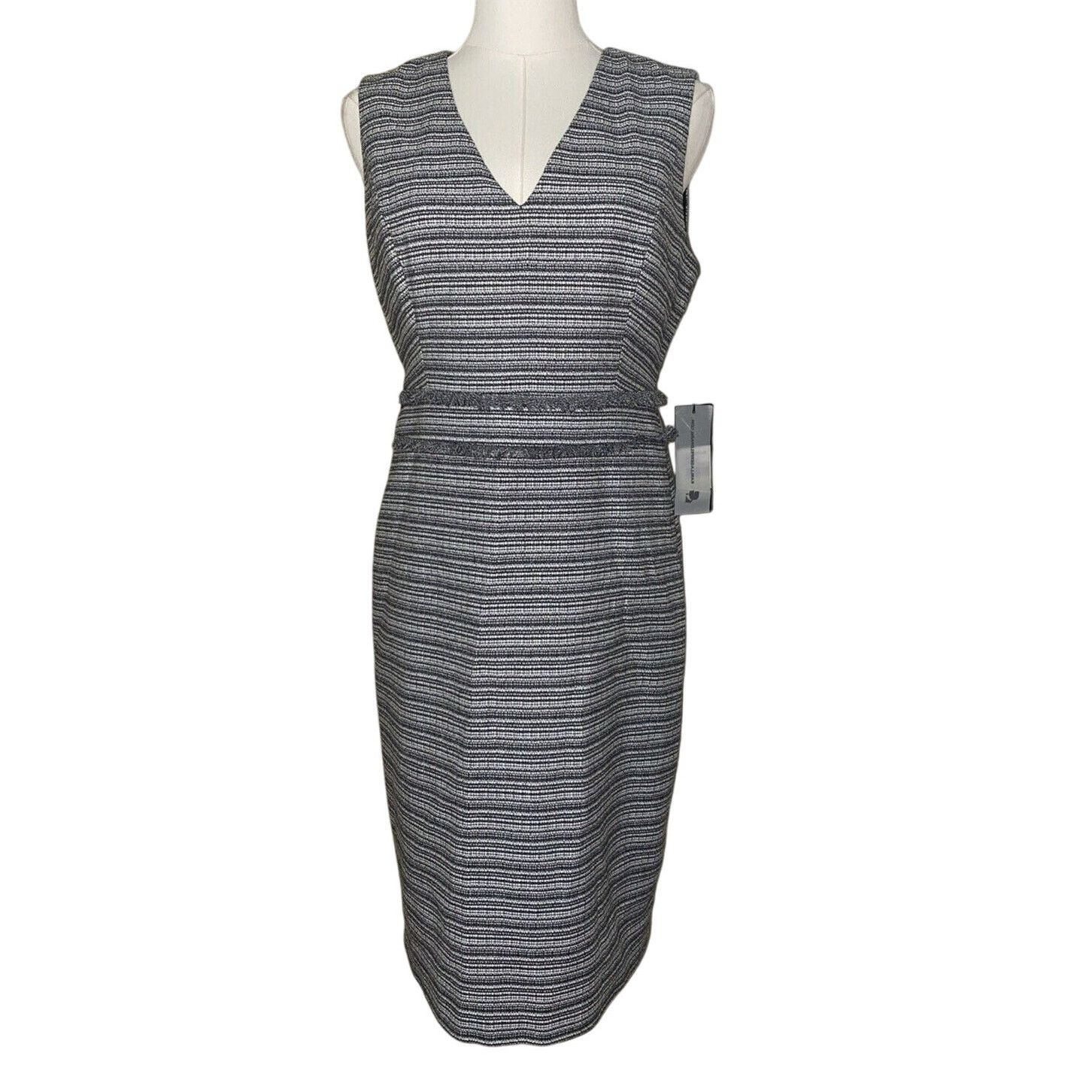 NWT KARL LAGERFELD Womens Tweed Dress Blue Sz 4