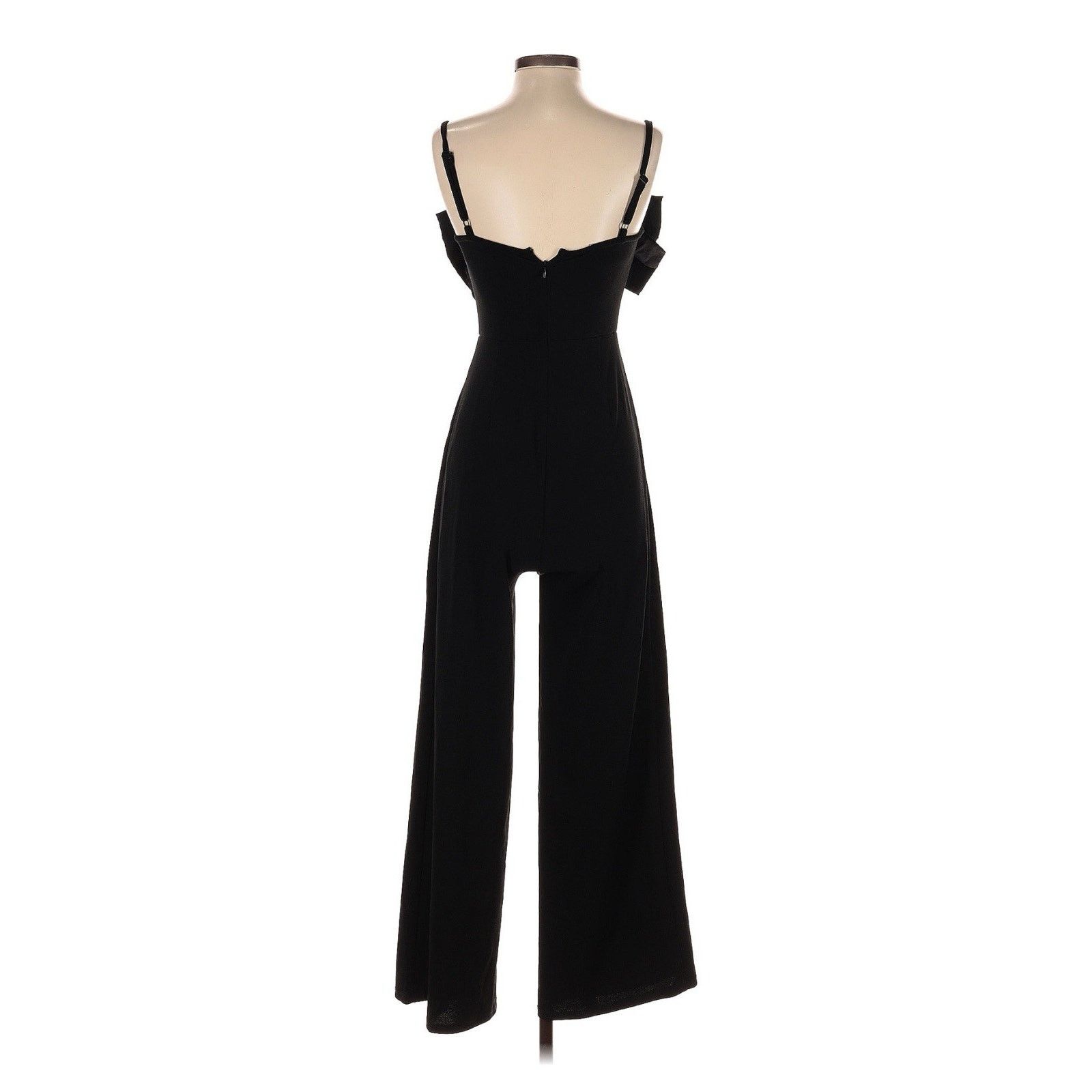 Designer Thirty Thirty Black Large Bow Front Black Jumpsuit Pants S Size 27" / US 4 / IT 40 - 2 Thumbnail
