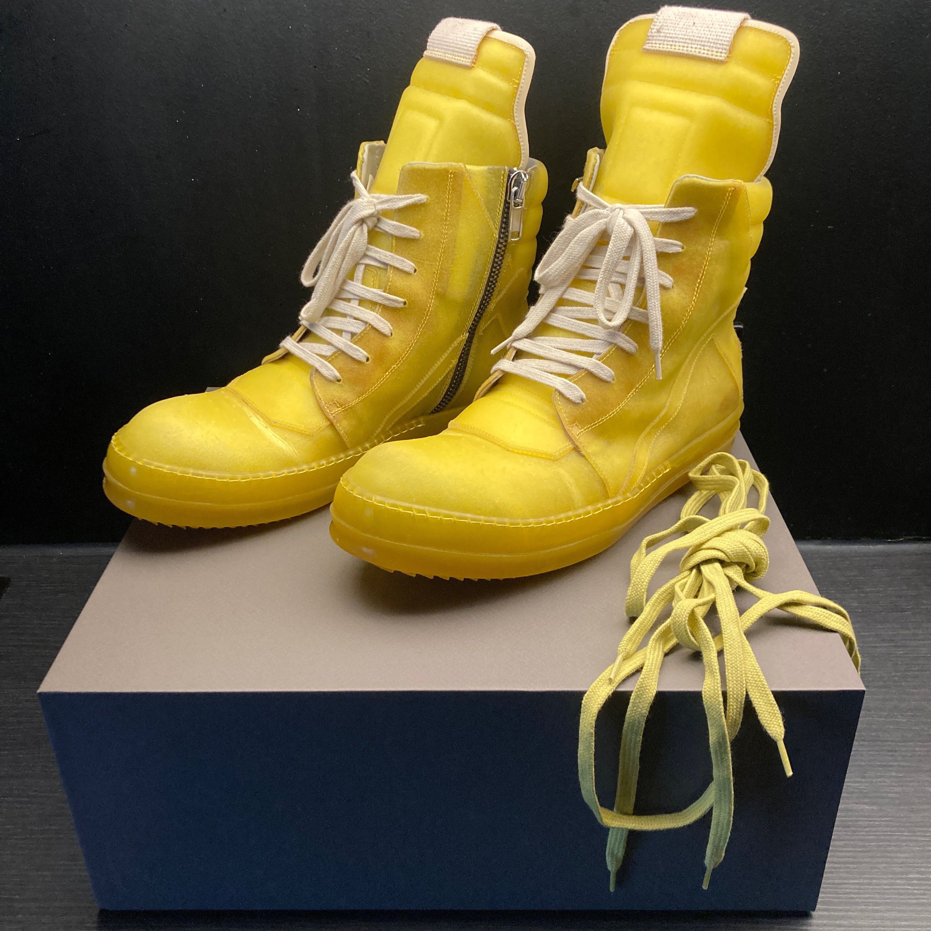 Rick Owens GEOBASKET EDFU SS23 TRANSPARENT LEMON | Grailed