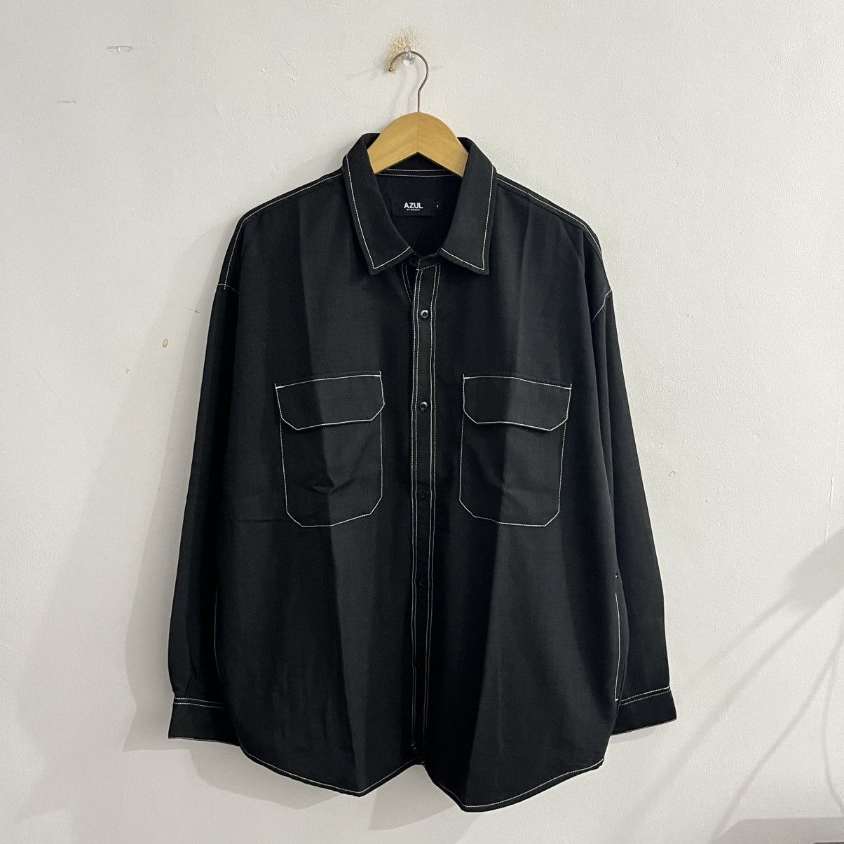 Japanese Brand Azul Contrast Stitch Outer Shirt Size US L / EU 52-54 / 3 - 1 Thumbnail