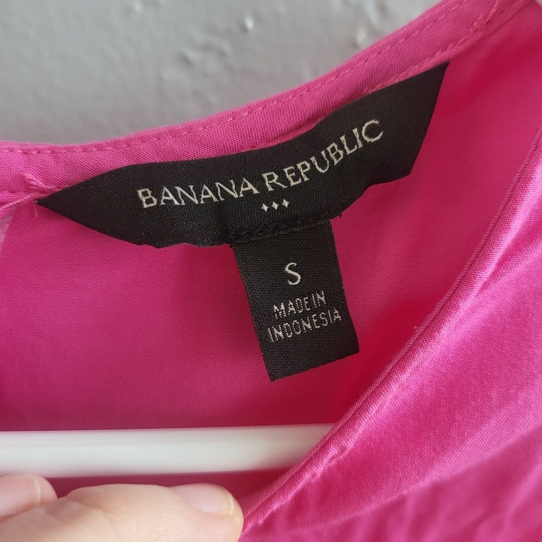 Banana Republic Banana Republic Hot Pink Semi Cropped Sleeveless Blouse - S Size S / US 4 / IT 40 - 3 Thumbnail