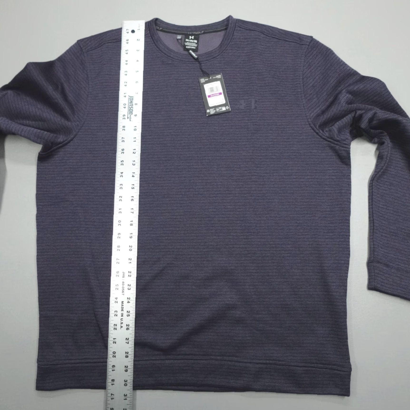 Under Armour Under Armour UA Golf Storm Fleece Sweater Mens 2XL Striped Sweatshirt Pullover Crew Neck Blue 1373675-410 Size US XXL / EU 58 / 5 - 7 Thumbnail