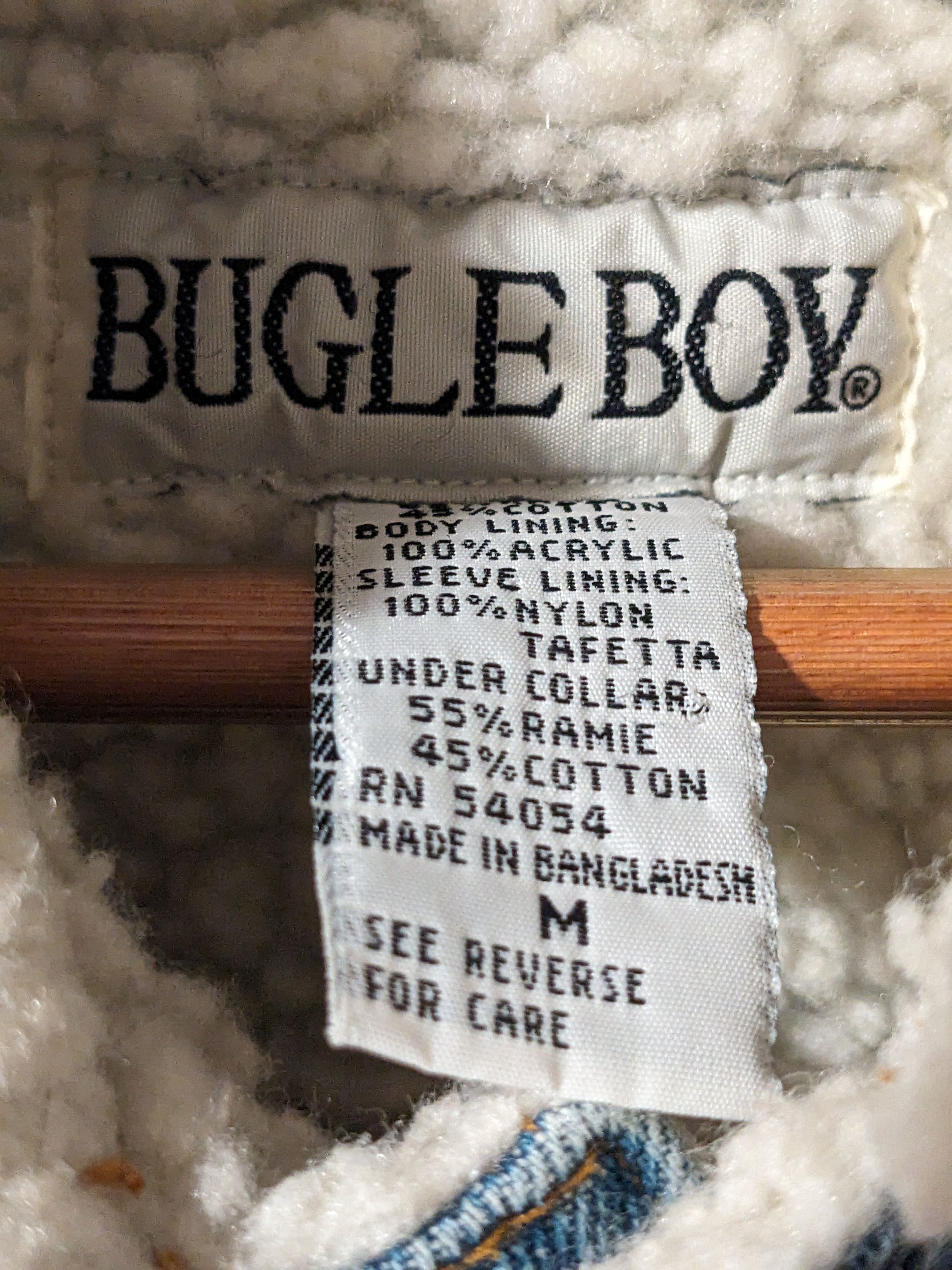Bugle Boy × Vintage Vintage 90s Bugle Boy Medium Sherpa Lined Denim Jacket Size US M / EU 48-50 / 2 - 2 Thumbnail