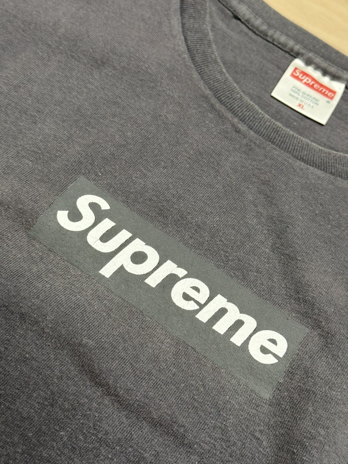 Supreme Supreme 1998 Dark Grey Tonal Box Logo Tee Size US XL / EU 56 / 4 - 2 Thumbnail