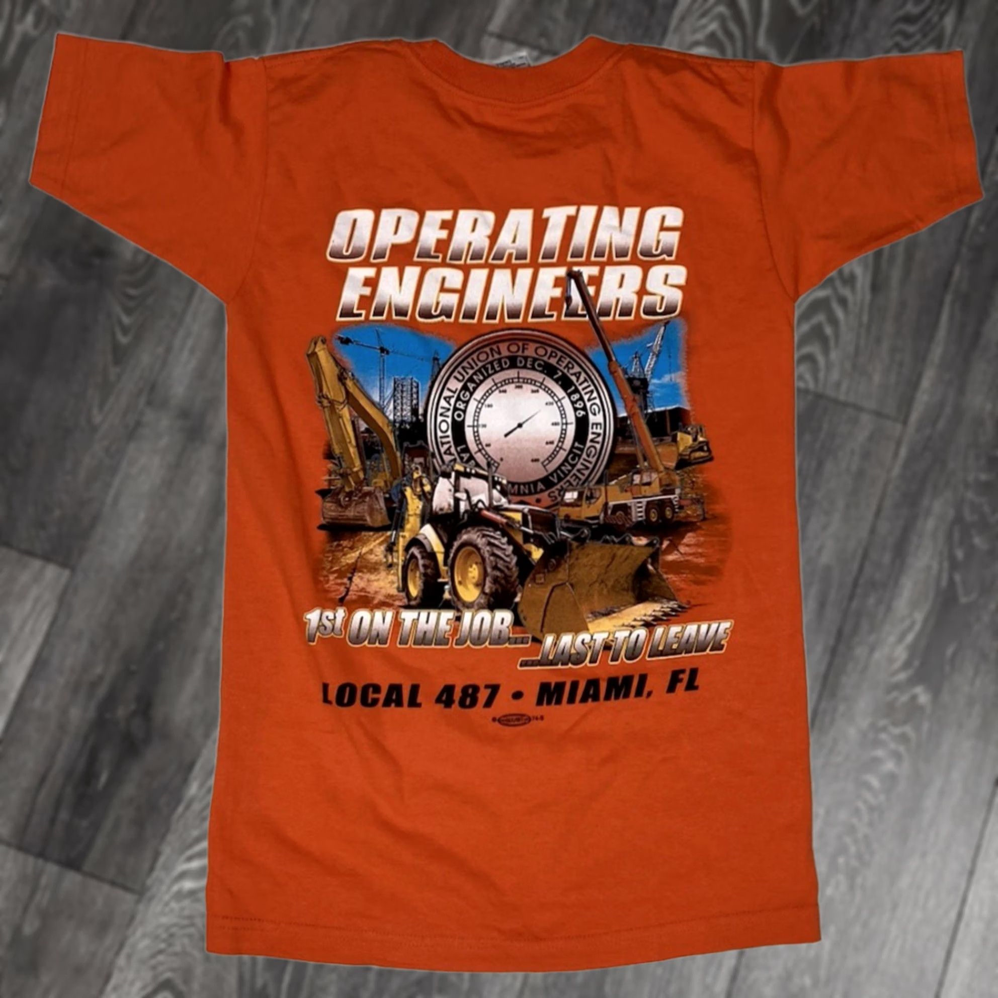 Vintage VINTAGE Union Of Operating Engineers Local 487 Miami Graphic Pocket T-shirt Men Small Size US S / EU 44-46 / 1 - 1 Thumbnail