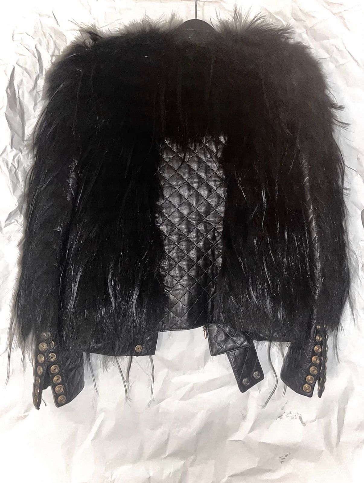 Balmain Balmain 12aw achive cross raccoon fur lamb leather jacket Size XS / US 0-2 / IT 36-38 - 2 Thumbnail