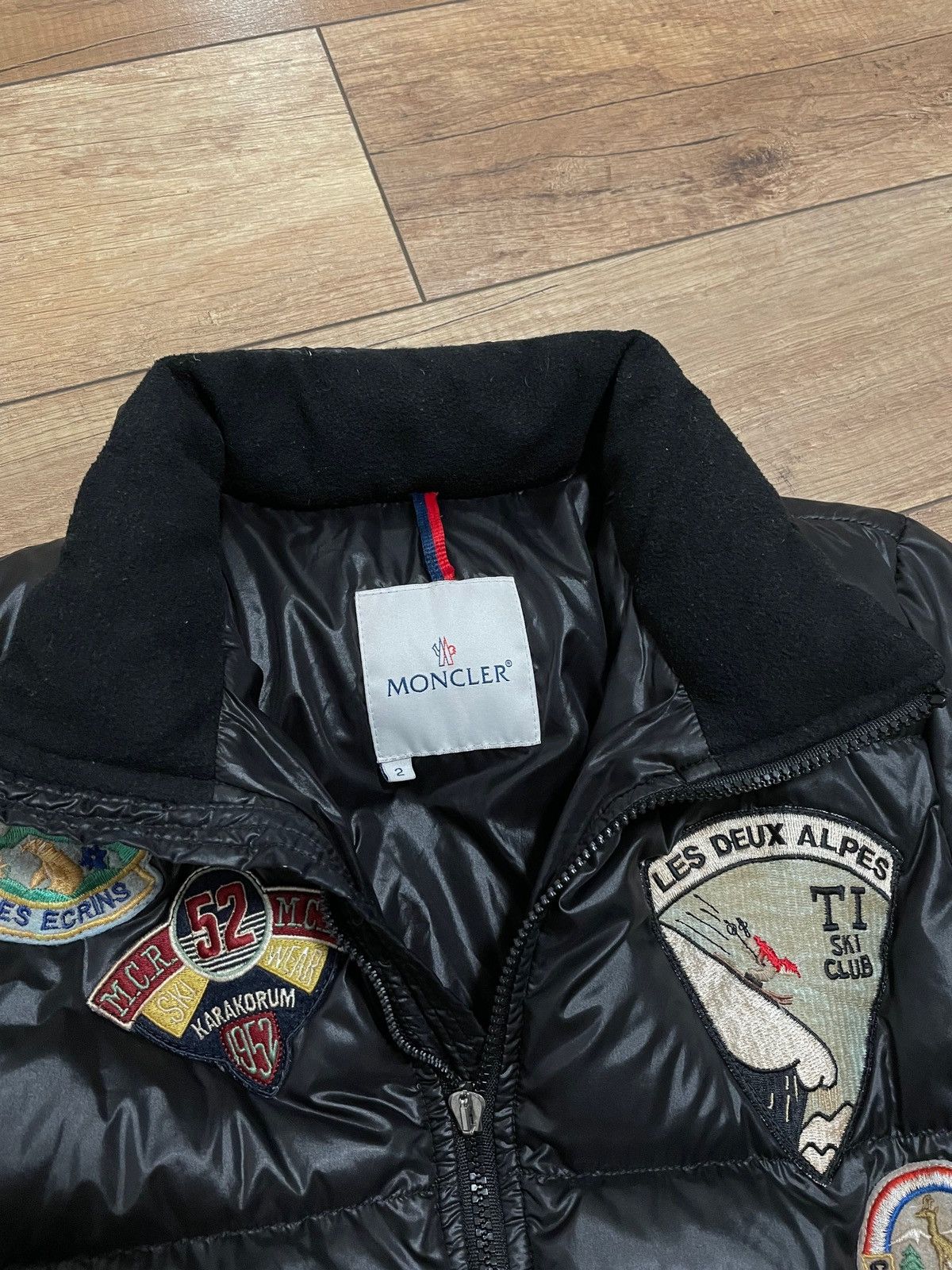 Moncler Limited Moncler Badia Alpes Patchwork Black Down Jacket Size S / US 4 / IT 40 - 8 Thumbnail