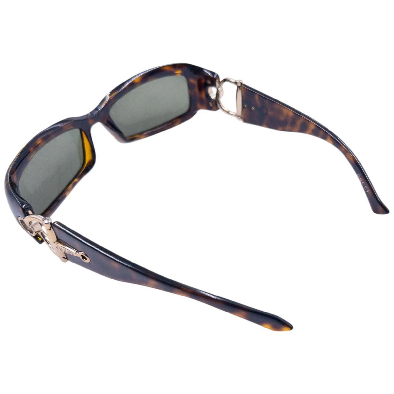 Gucci Vintage Gucci Horse Bit Tortoise Shell Sunglasses Size ONE SIZE - 4 Thumbnail