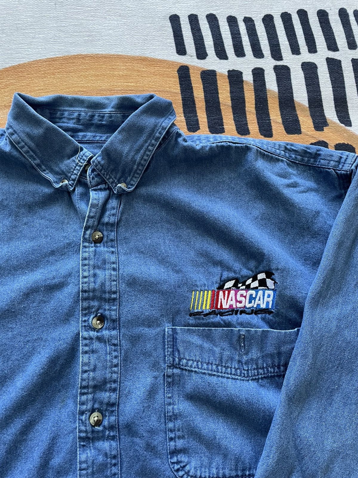 NASCAR × Vintage Vintage the Game Nascar Racing Jean Button Up Size US XXL / EU 58 / 5 - 1 Thumbnail